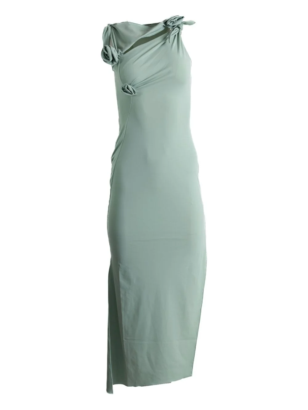 flower-detail midi dress - 1