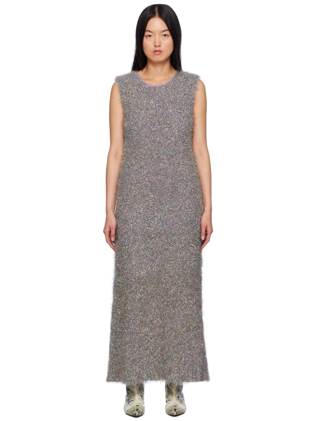 Silver Sparkling Maxi Dress - 1