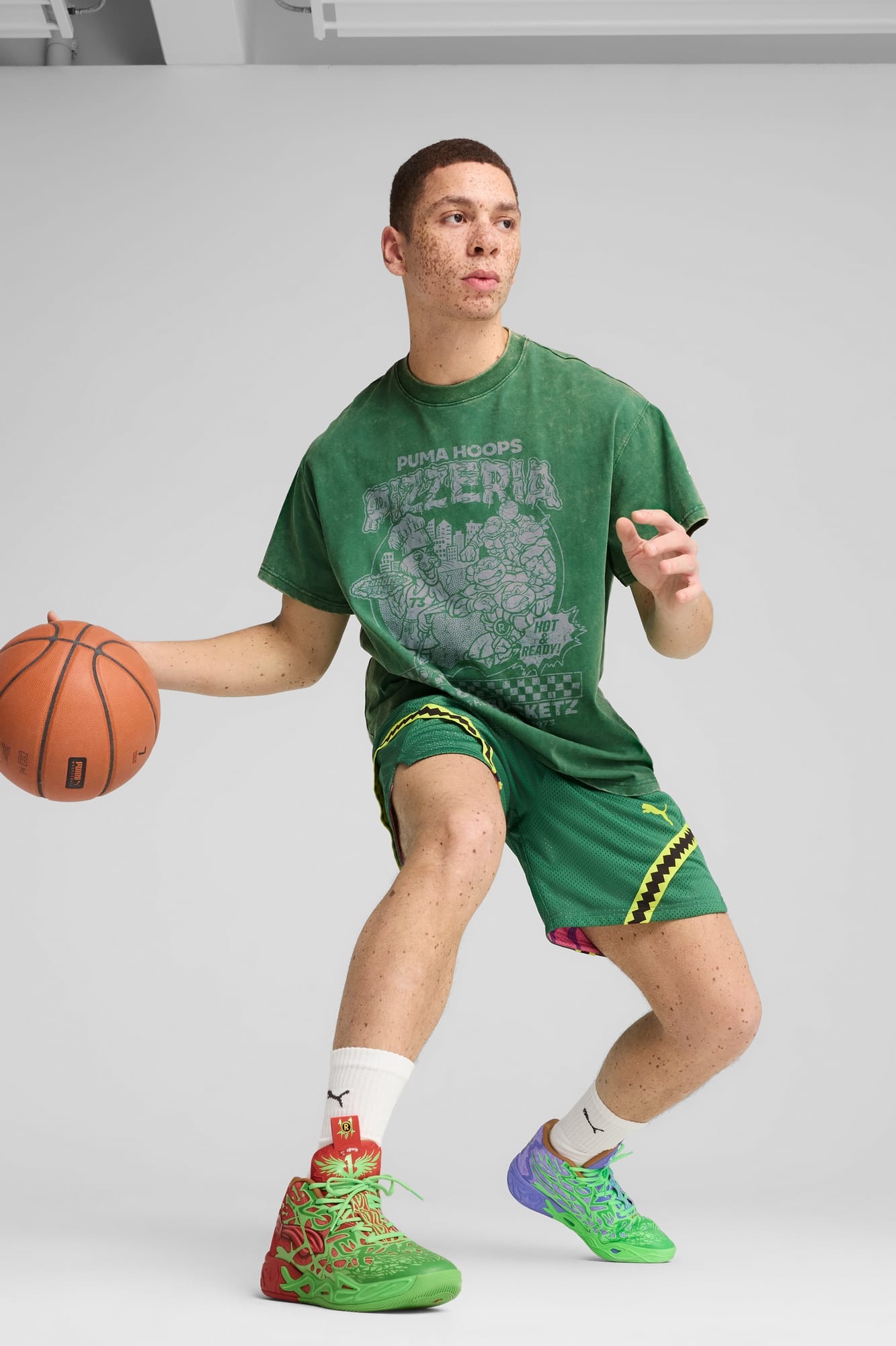 PUMA x LAMELO BALL x TMNT MB.04 Raphael and Donatello Men's Basketball Shoes - 10