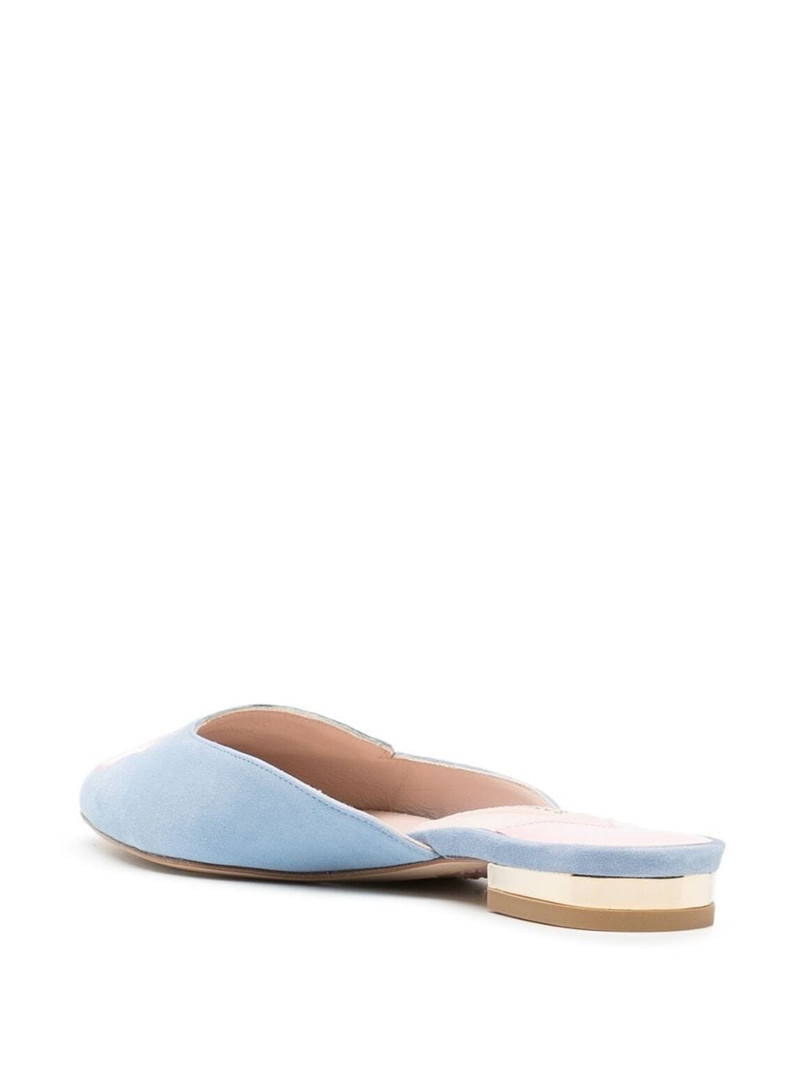 Butterfly suede mules 3