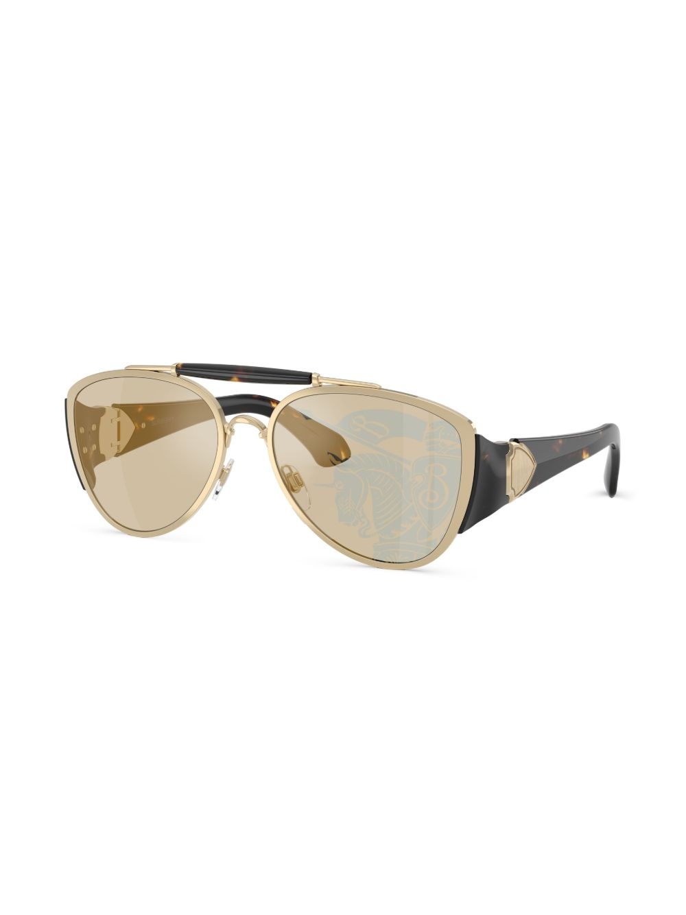 tortoise-shell pilot frame sunglasses - 2