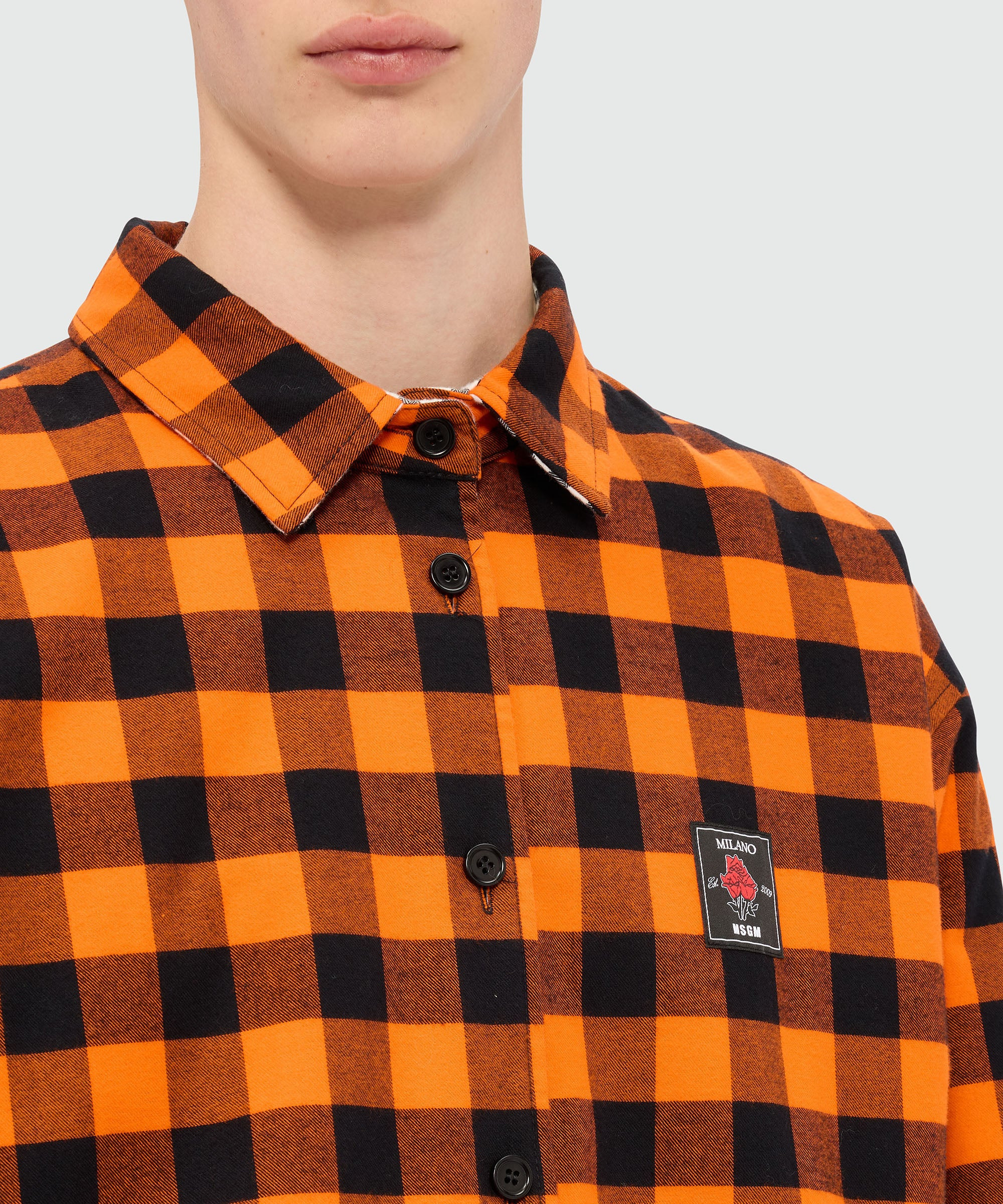 White double-face flannel shirt - 5