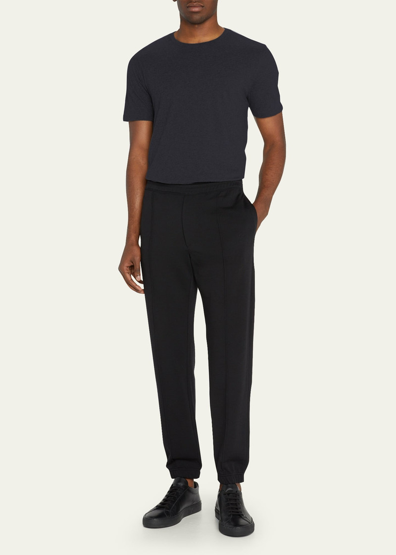 Vince Men's Short-Sleeve Pima Crewneck Jersey T-Shirt, Black outlook