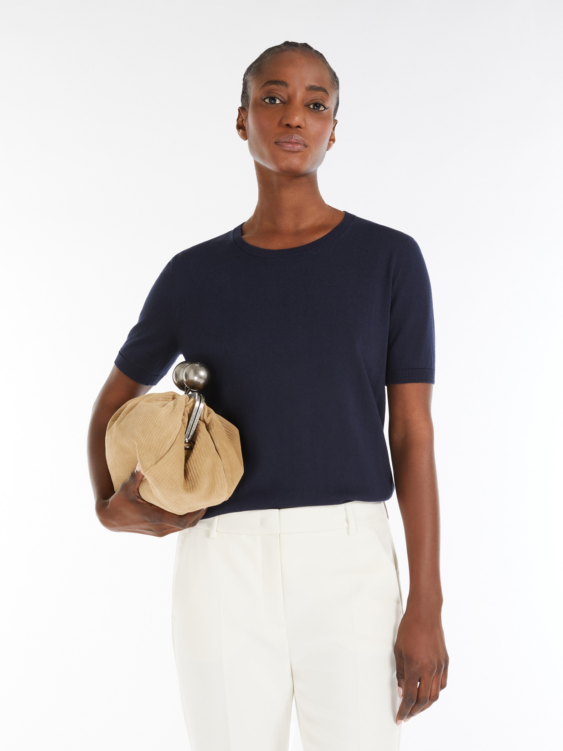 ZIBETTO Silk and cotton knit T-shirt - 5