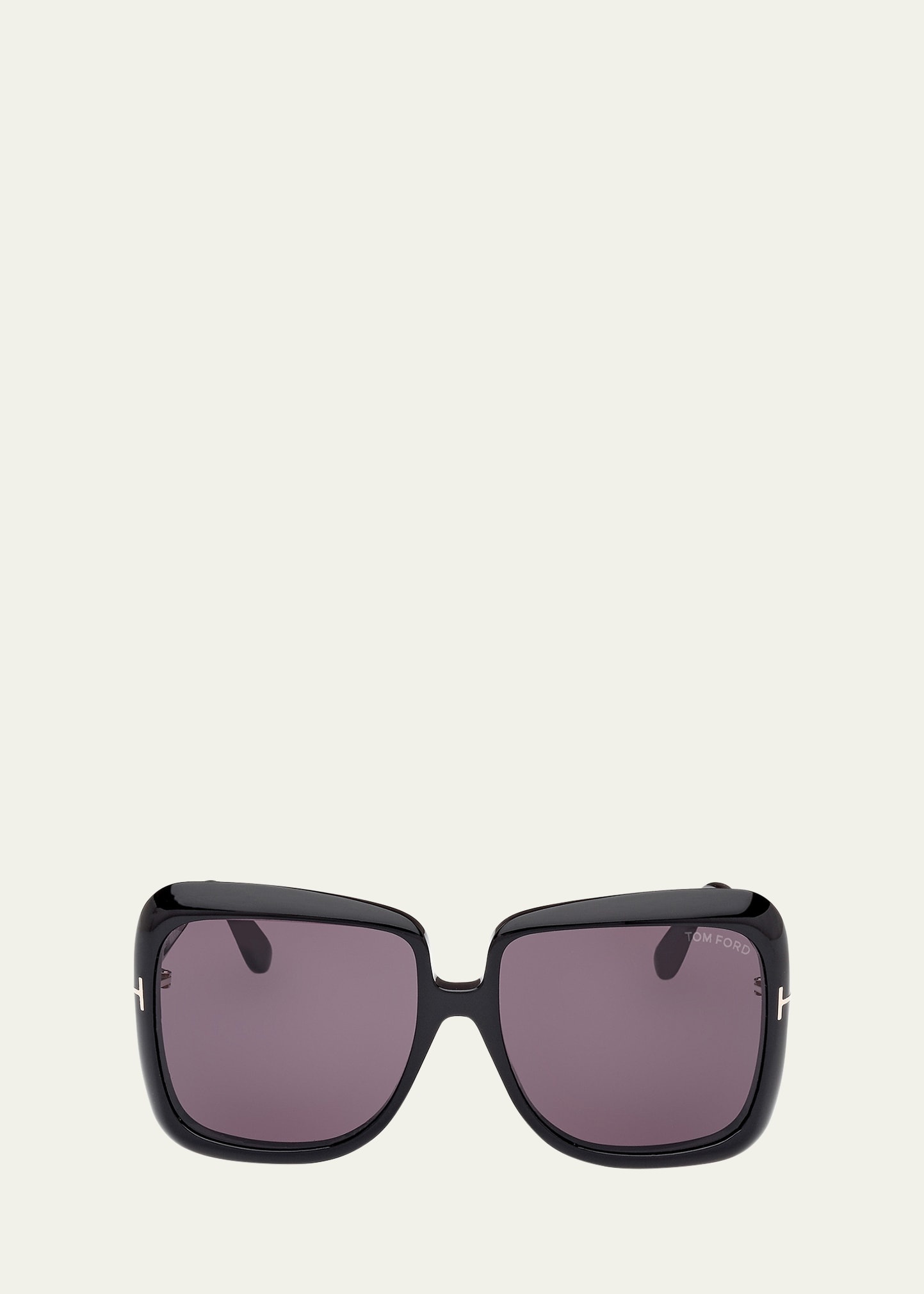 Lorelai Black Acetate Square Sunglasses - 1