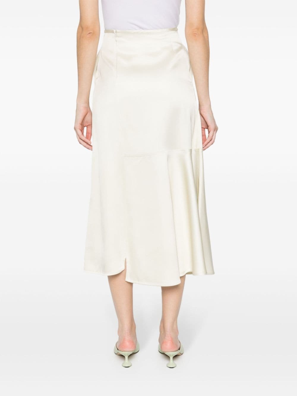high-waisted panelled midi skirt - 4