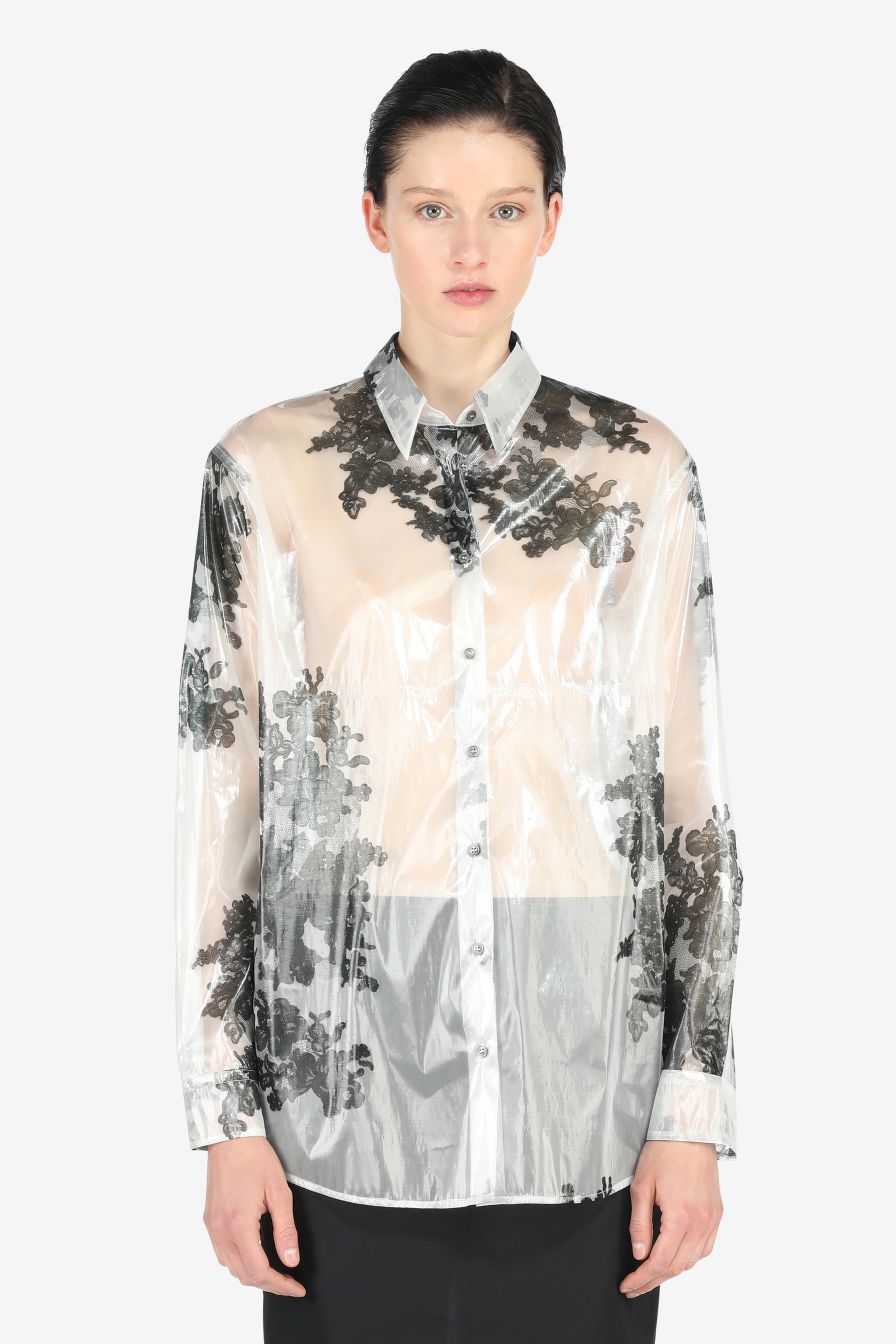 LACE-PRINT SHIRT - 1