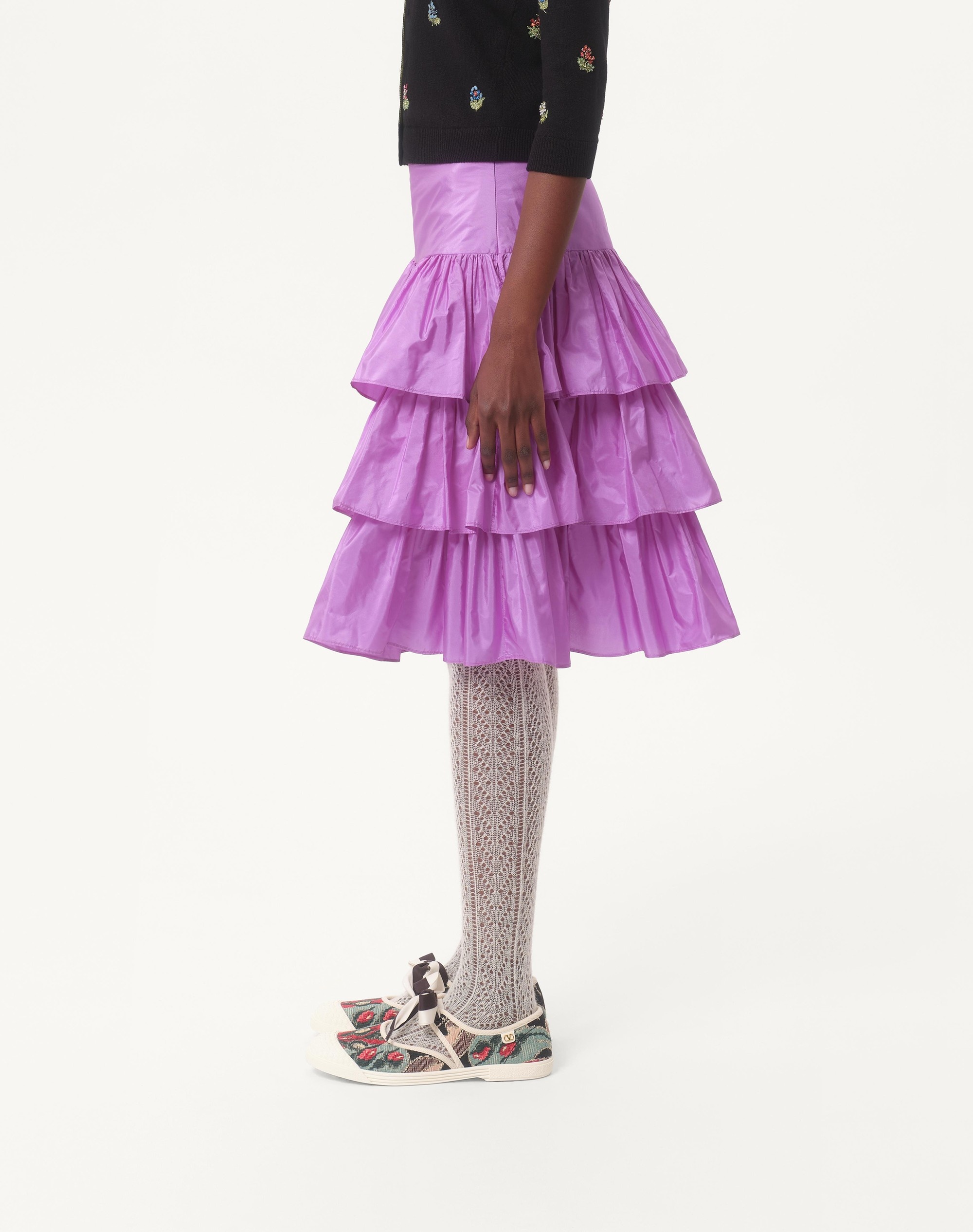 RUFFLED TAFFETA SKIRT - 6