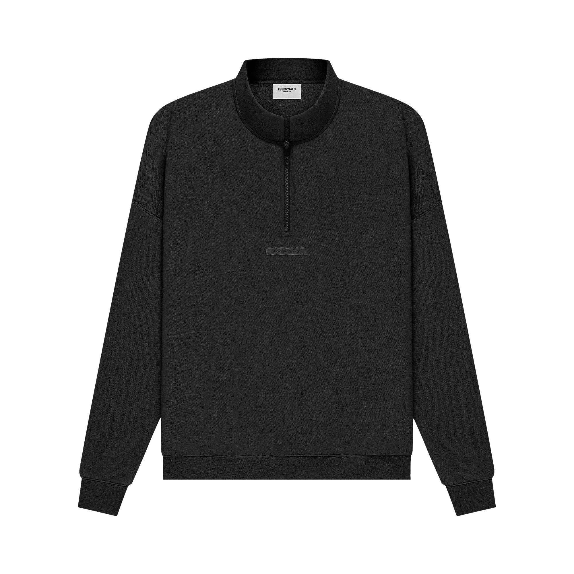 Fear of God Essentials Mockneck Half Zip 'Black' - 1