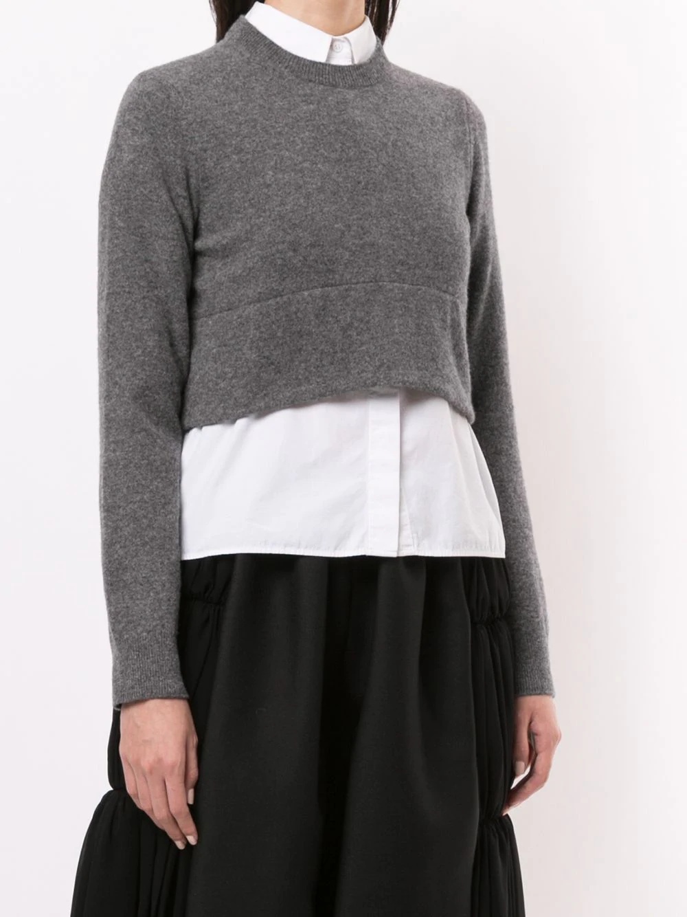 cropped wool jumper - 3