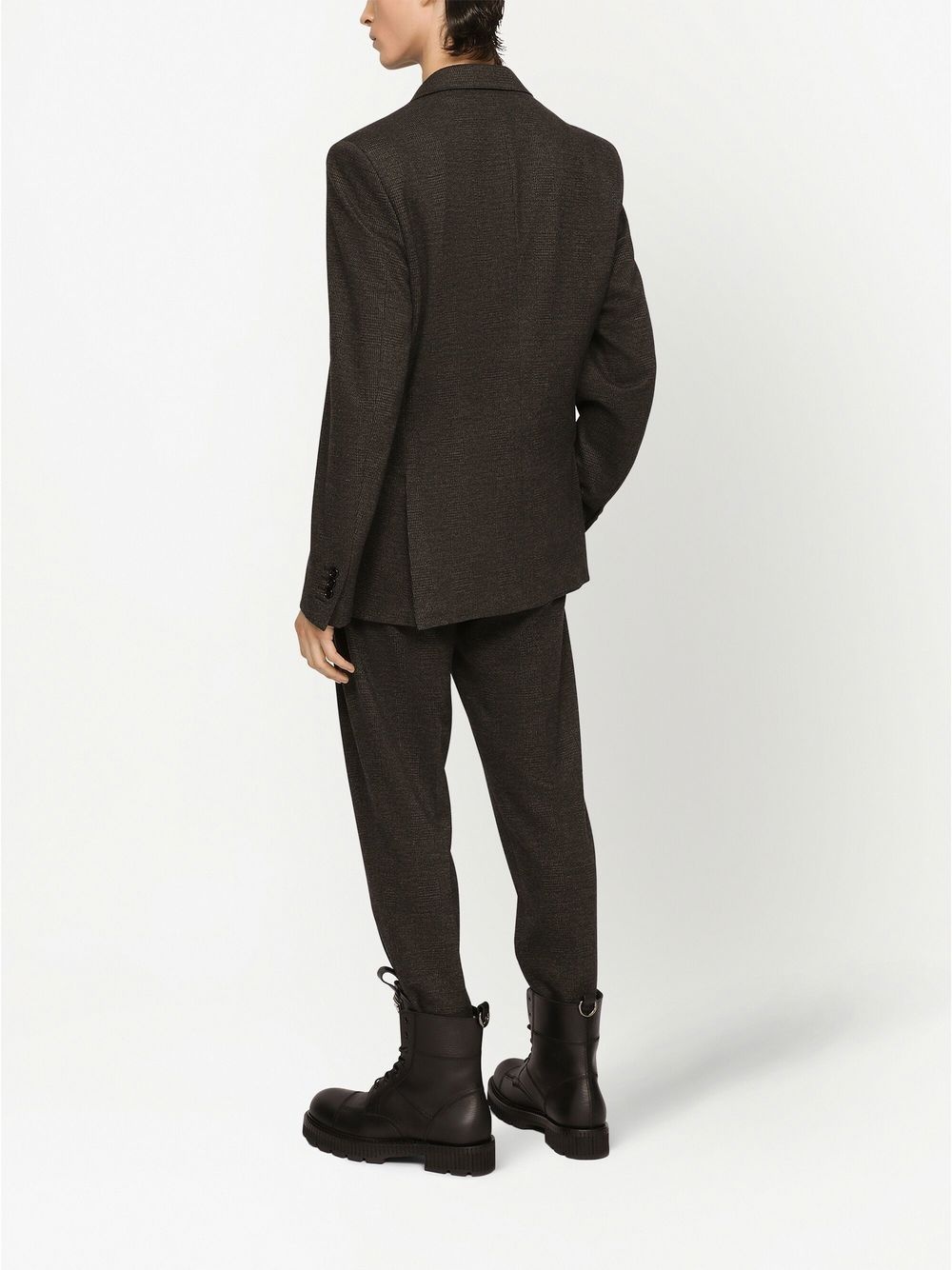 check-knit blazer - 4