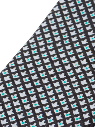 Prada all-over print tie outlook