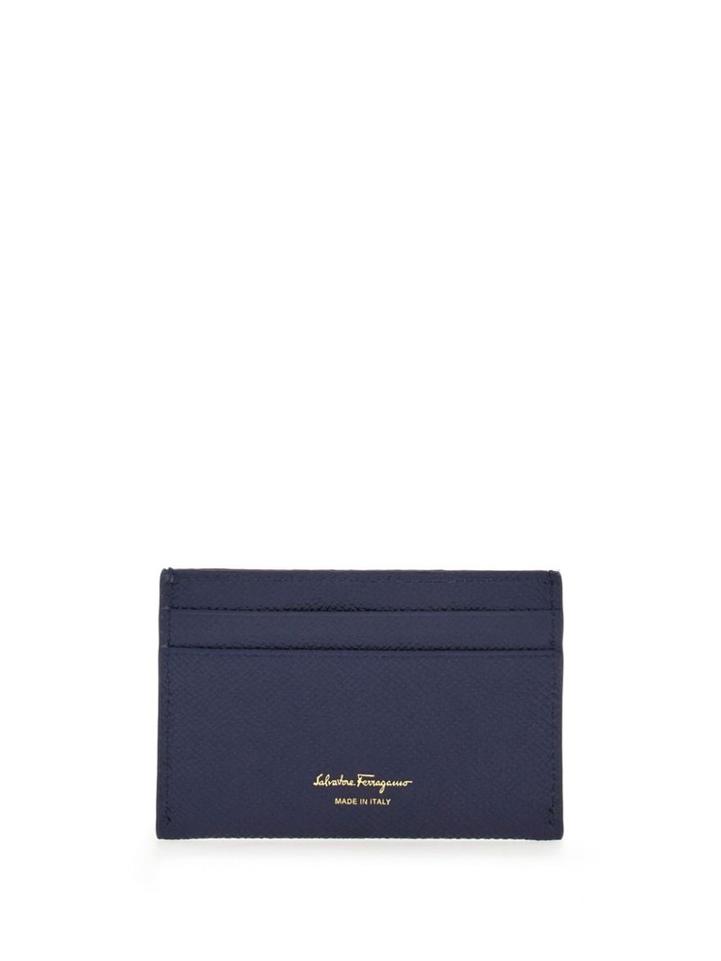 FERRAGAMO Gancini-buckle leather cardholder outlook