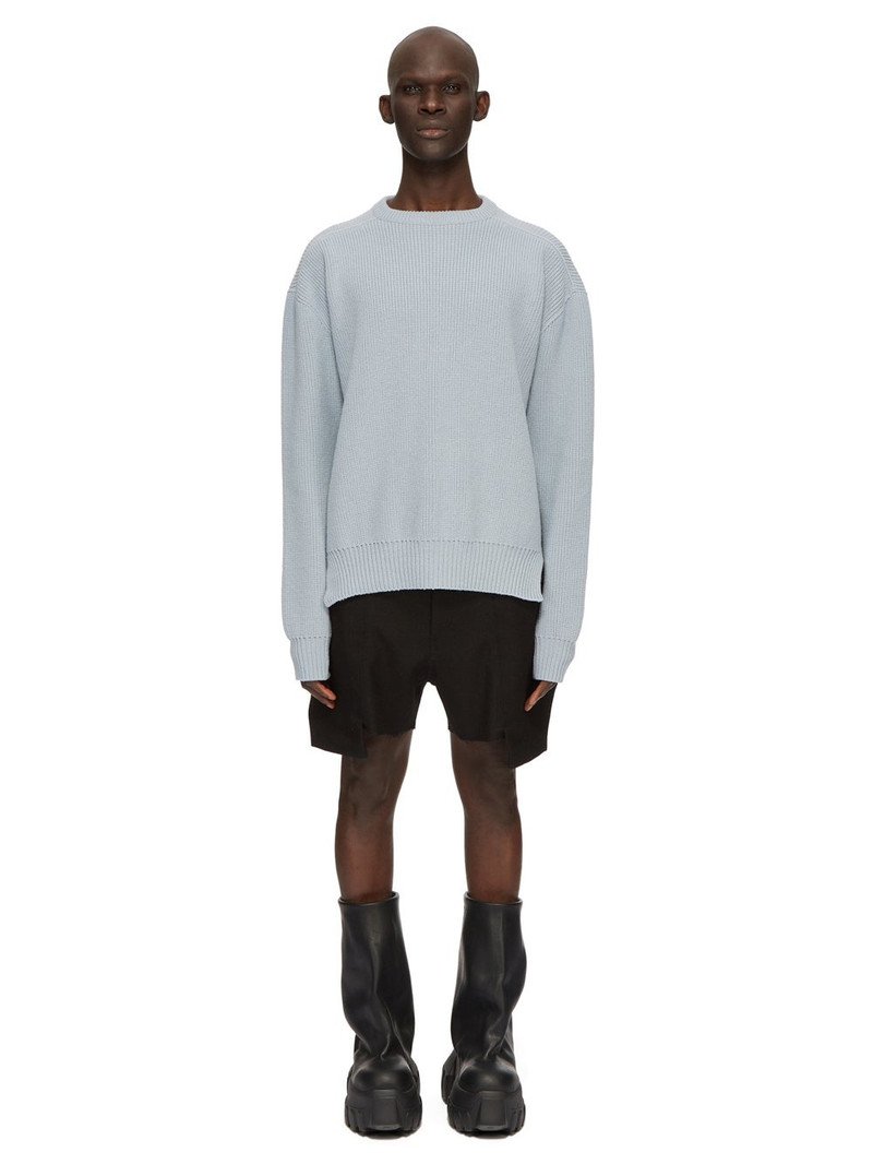 Rick Owens fisherman-knit crew-neck sweater outlook