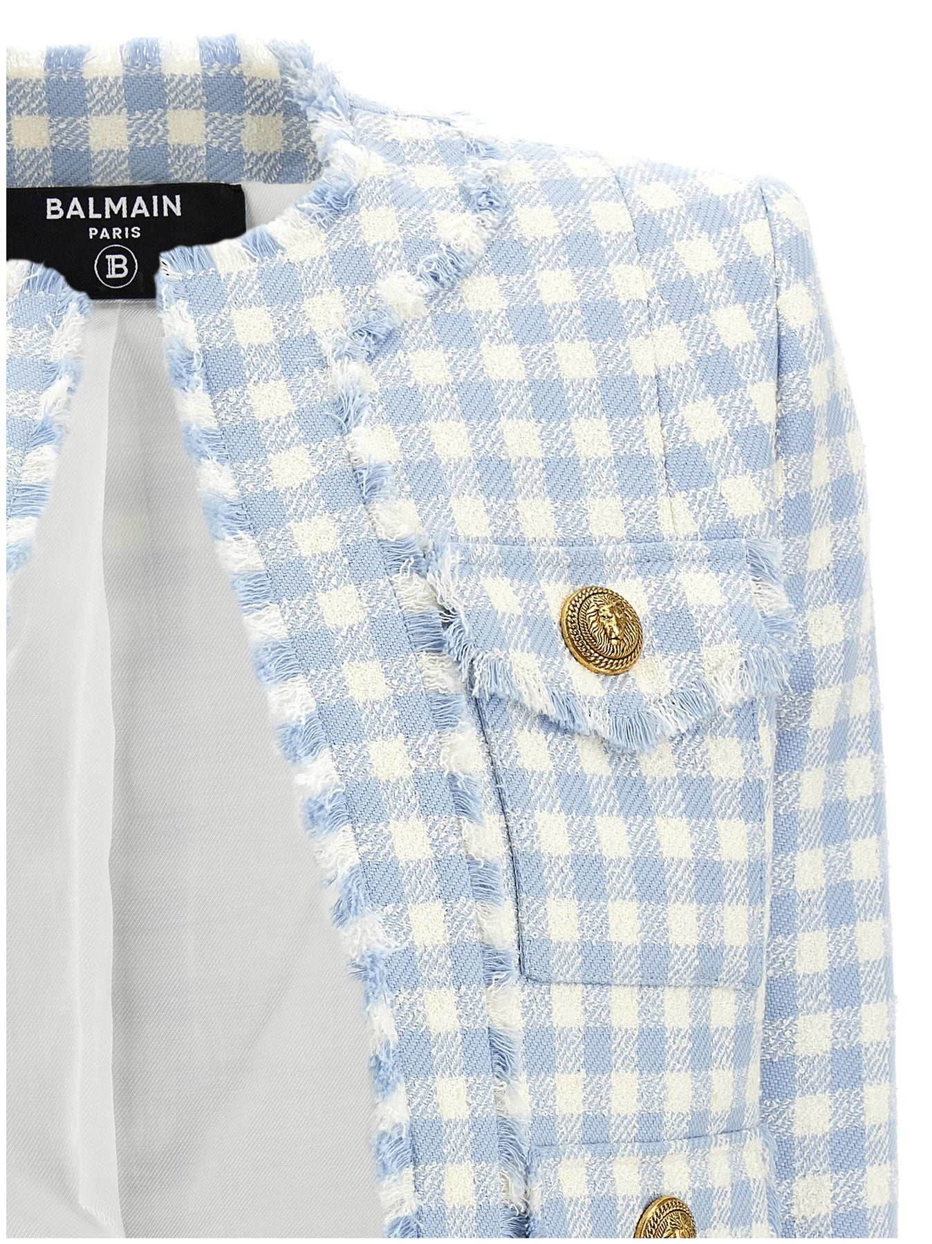 【関税込み】balmain Vichy tweed short jacket Balmain Vichy Tweed Short Jacket | Balardi
