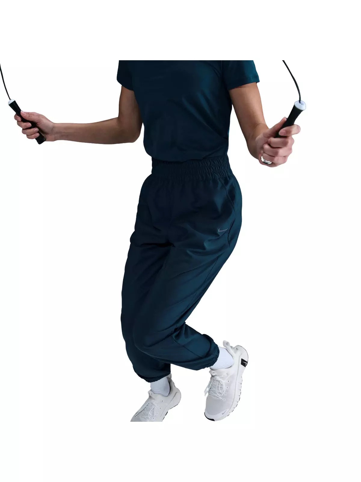 Women's One Dri-FIT High-Waisted 7/8 Joggers-Blue - 4
