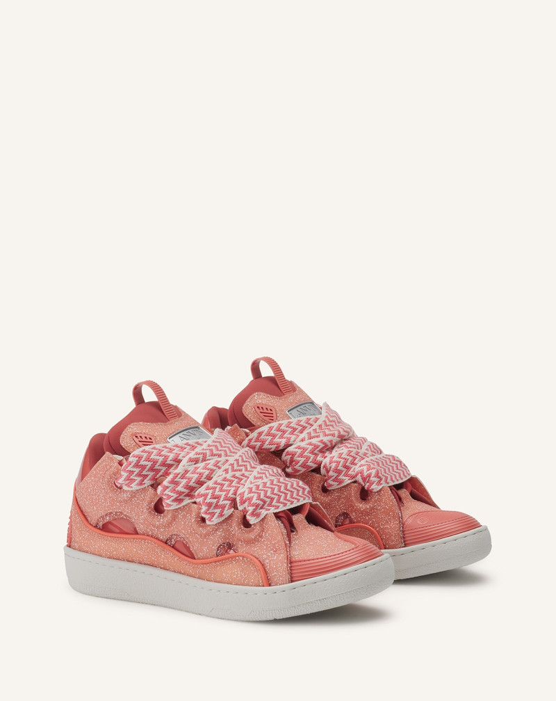 Lanvin CURB SNEAKERS IN SPECKLED LEATHER outlook