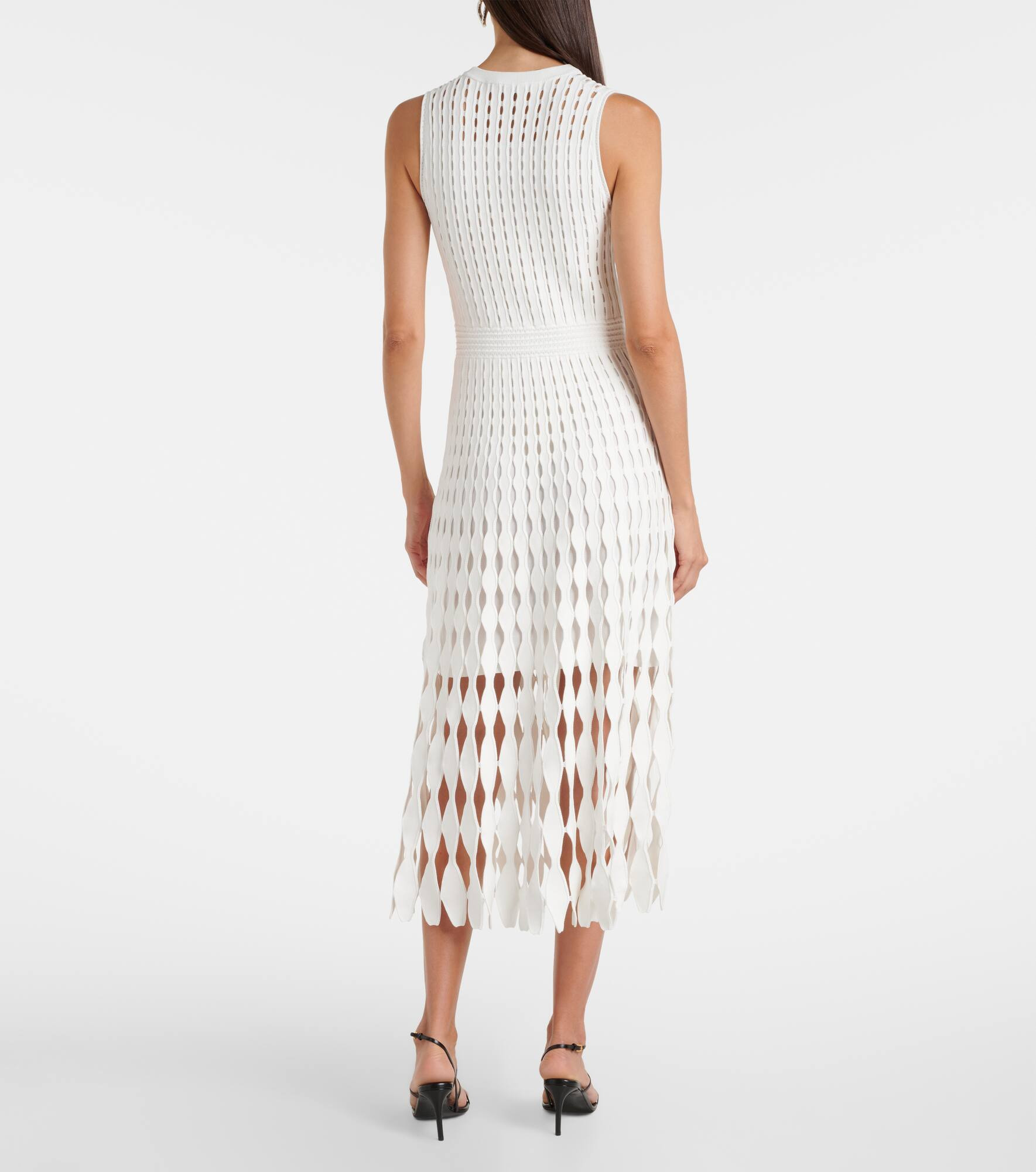 Zyla open-knit midi dress - 3