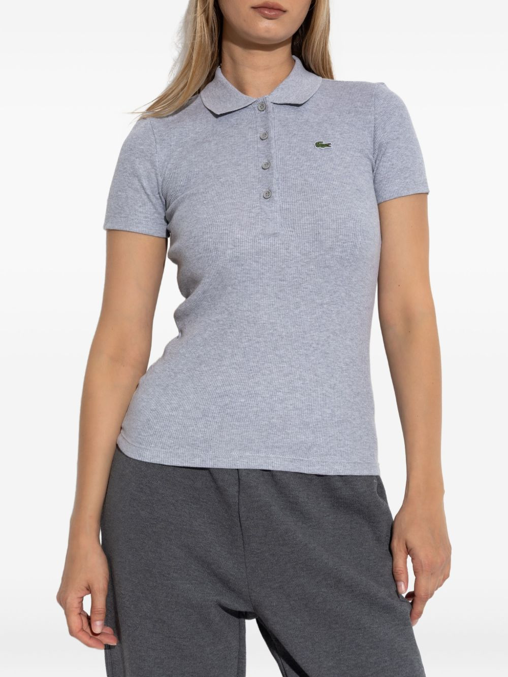 ribbed polo shirt - 3