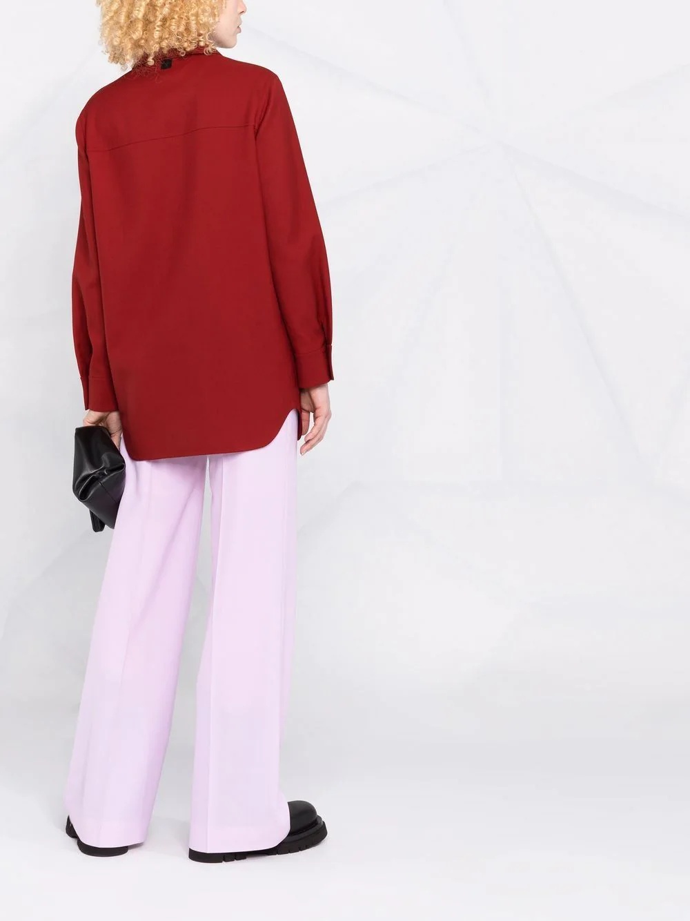 long-sleeve virgin wool shirt - 6