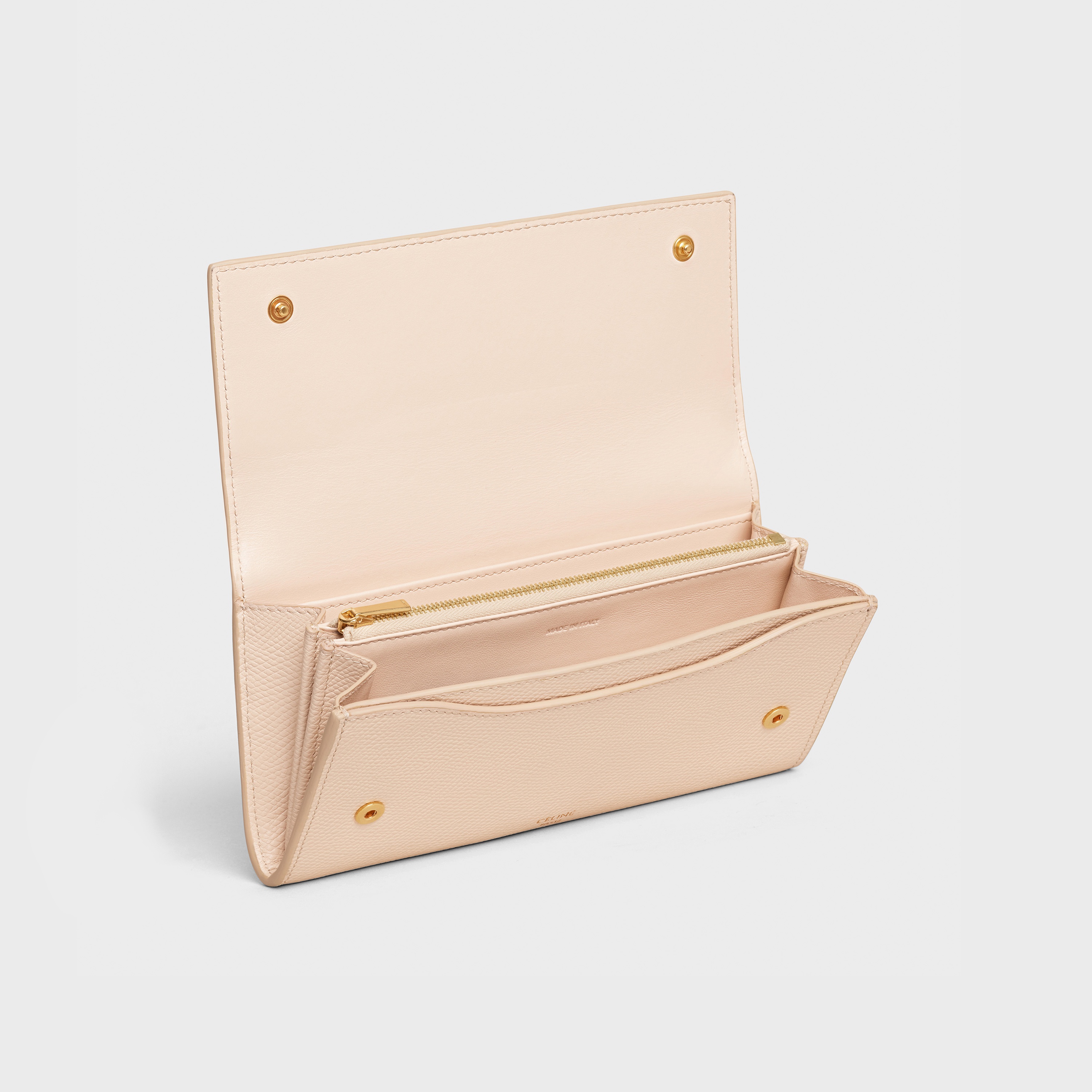 Large flap wallet in Grained calfskin - 4