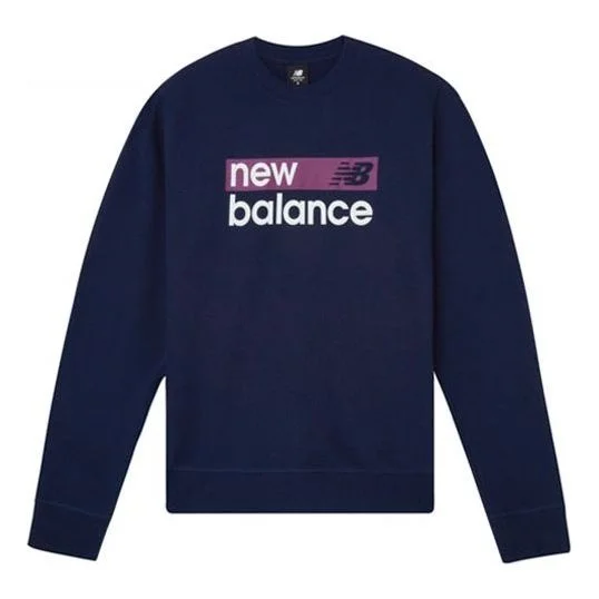 (WMNS) New Balance Logo Sweatshirt 'Pigment' WT03804-PGM - 1