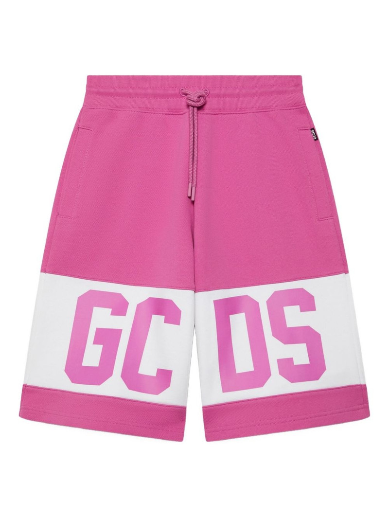 logo-print track shorts 1