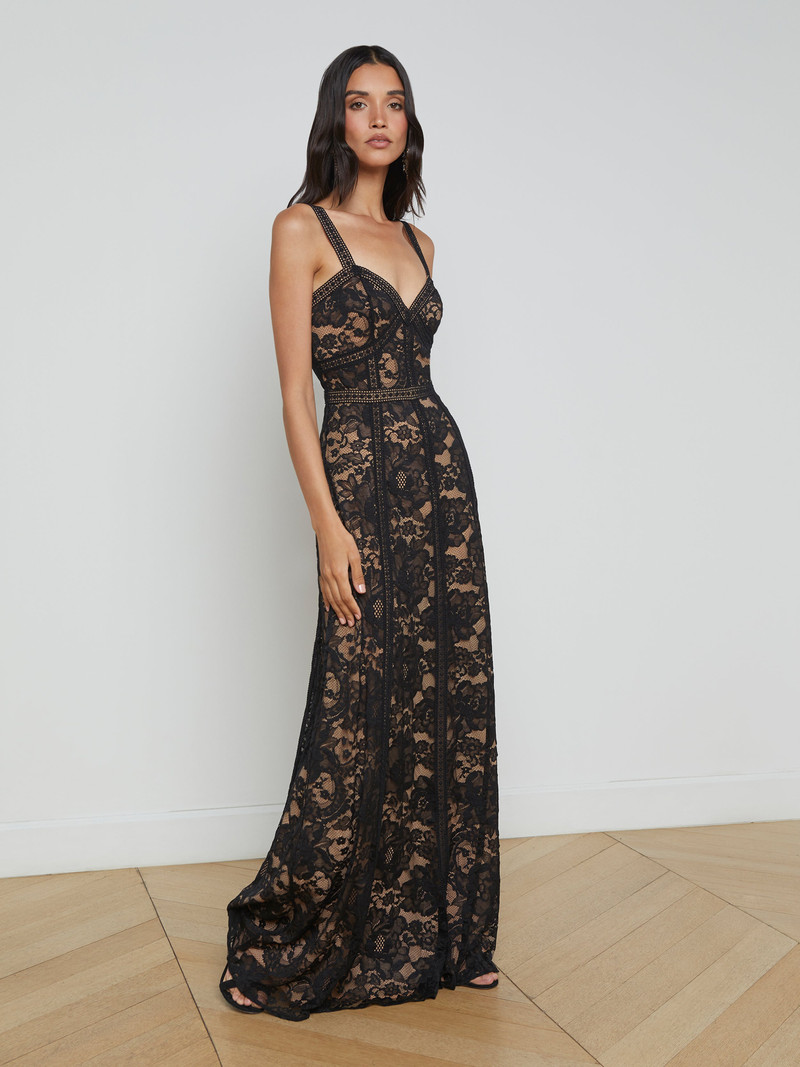 L'AGENCE Avignon Lace Maxi Dress outlook