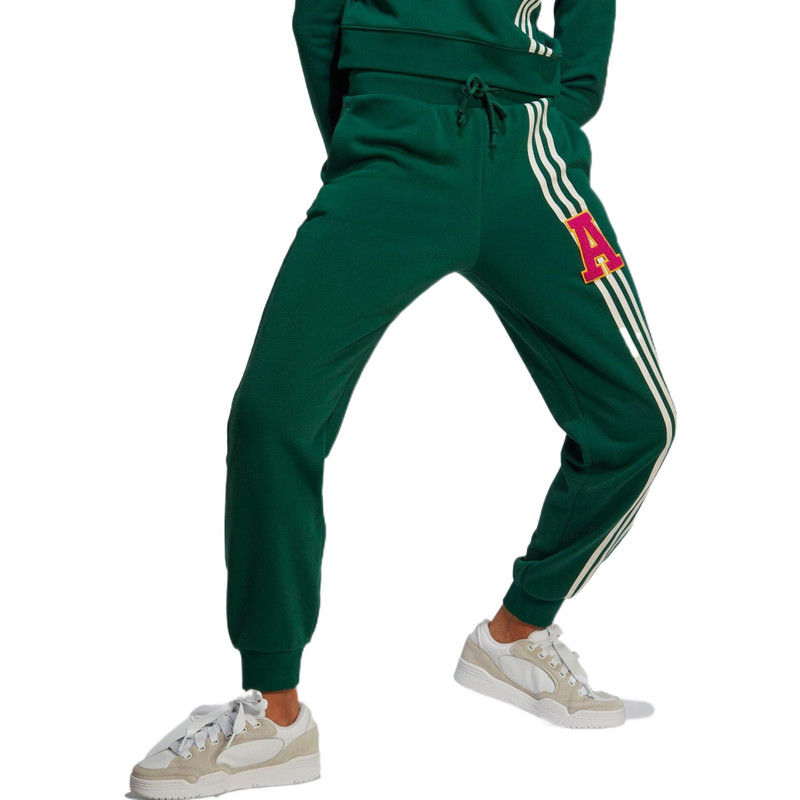 adidas (WMNS) adidas Originals 3-Stripes Leg Sweat Pants 'Green White' IC5240 outlook