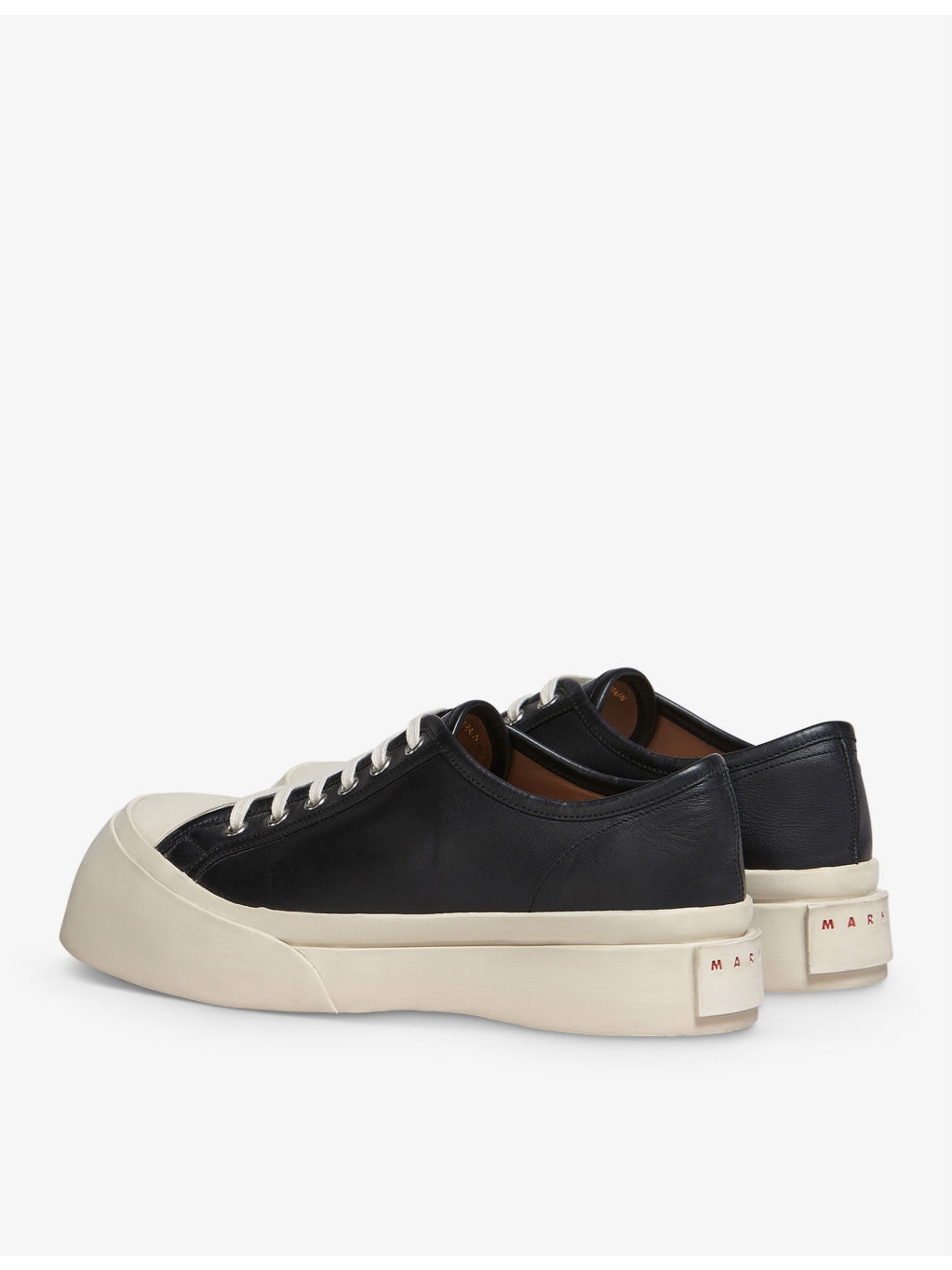 Pablo platform-sole leather low-top trainers - 4