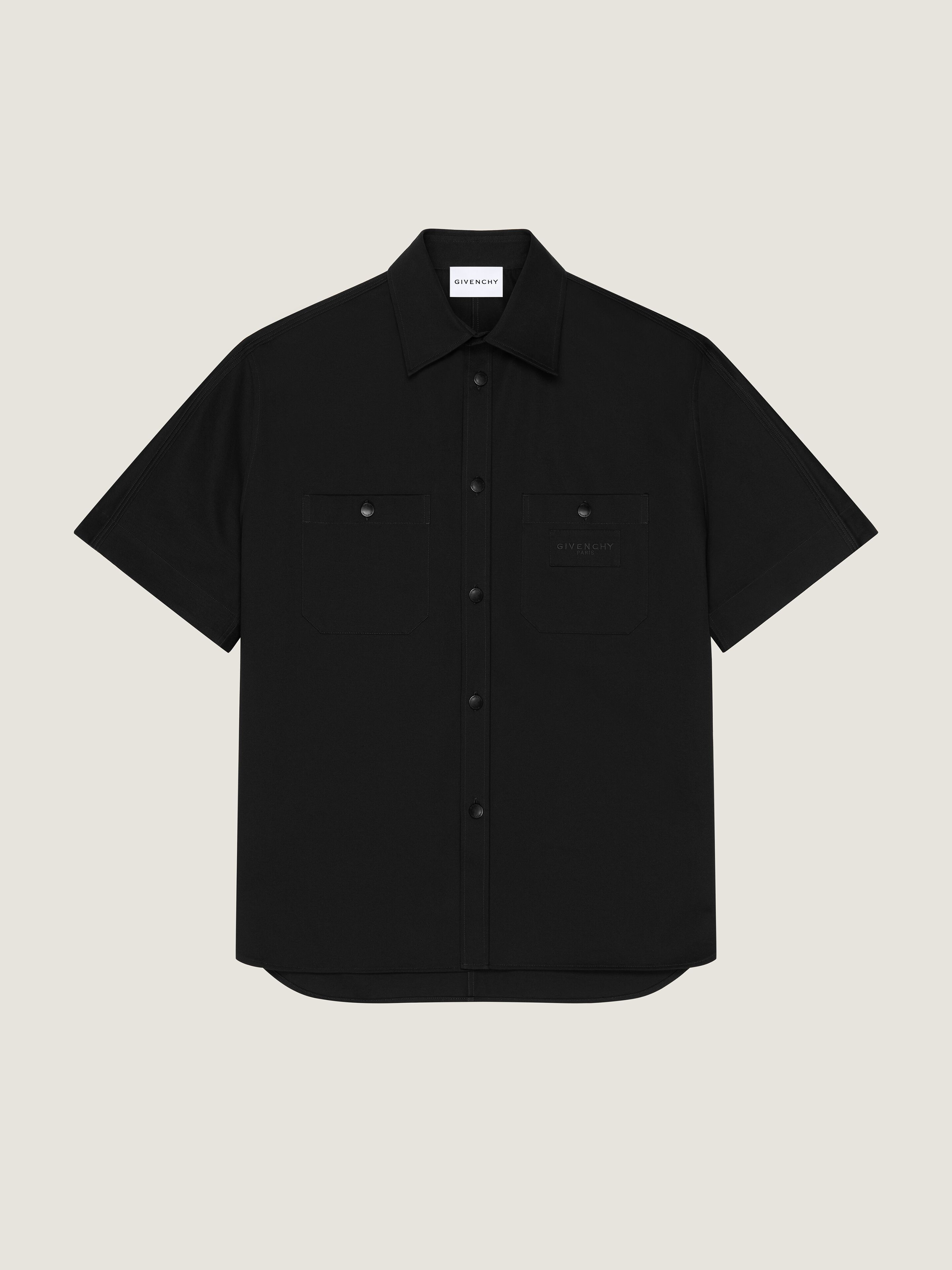 COUTURE SEAM SHIRT IN COTTON WITH GIVENCHY PARIS PATCH - 1