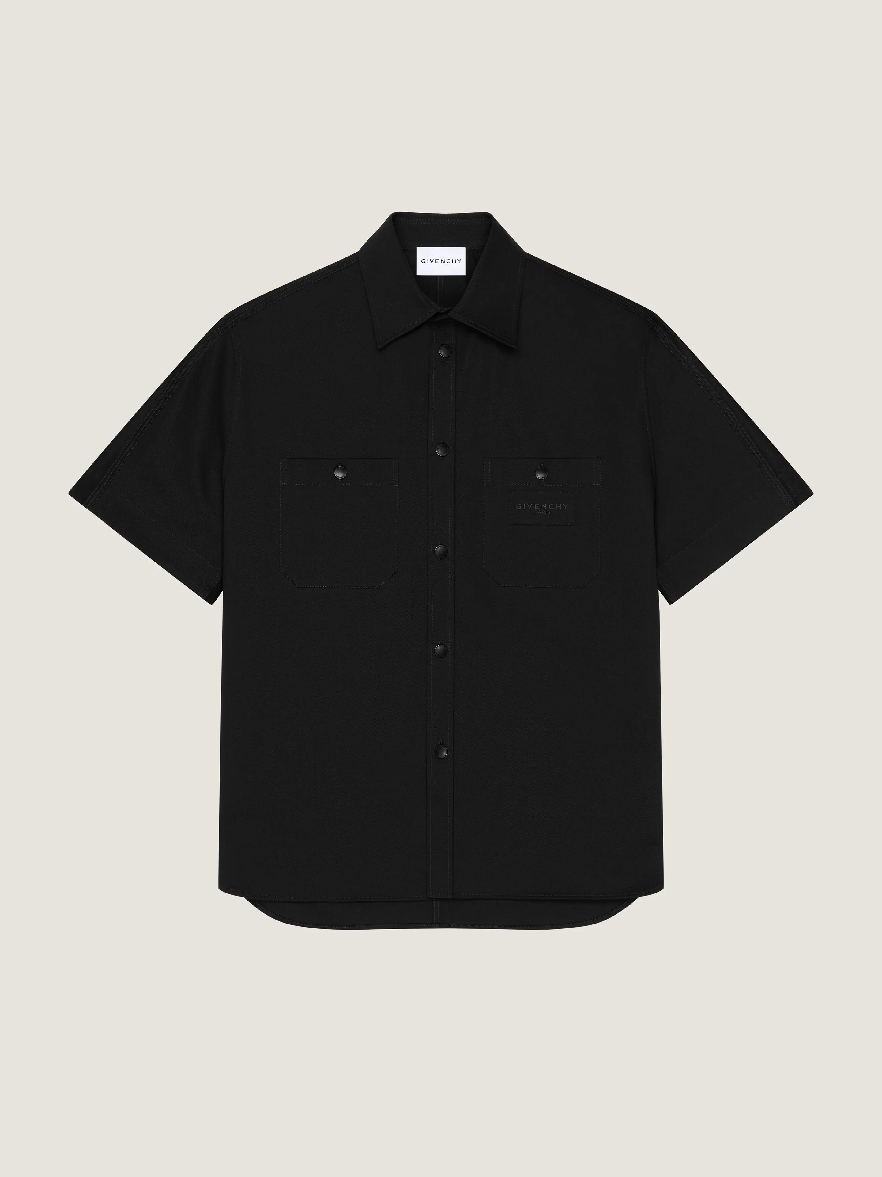 COUTURE SEAM SHIRT IN COTTON WITH GIVENCHY PARIS PATCH - 1