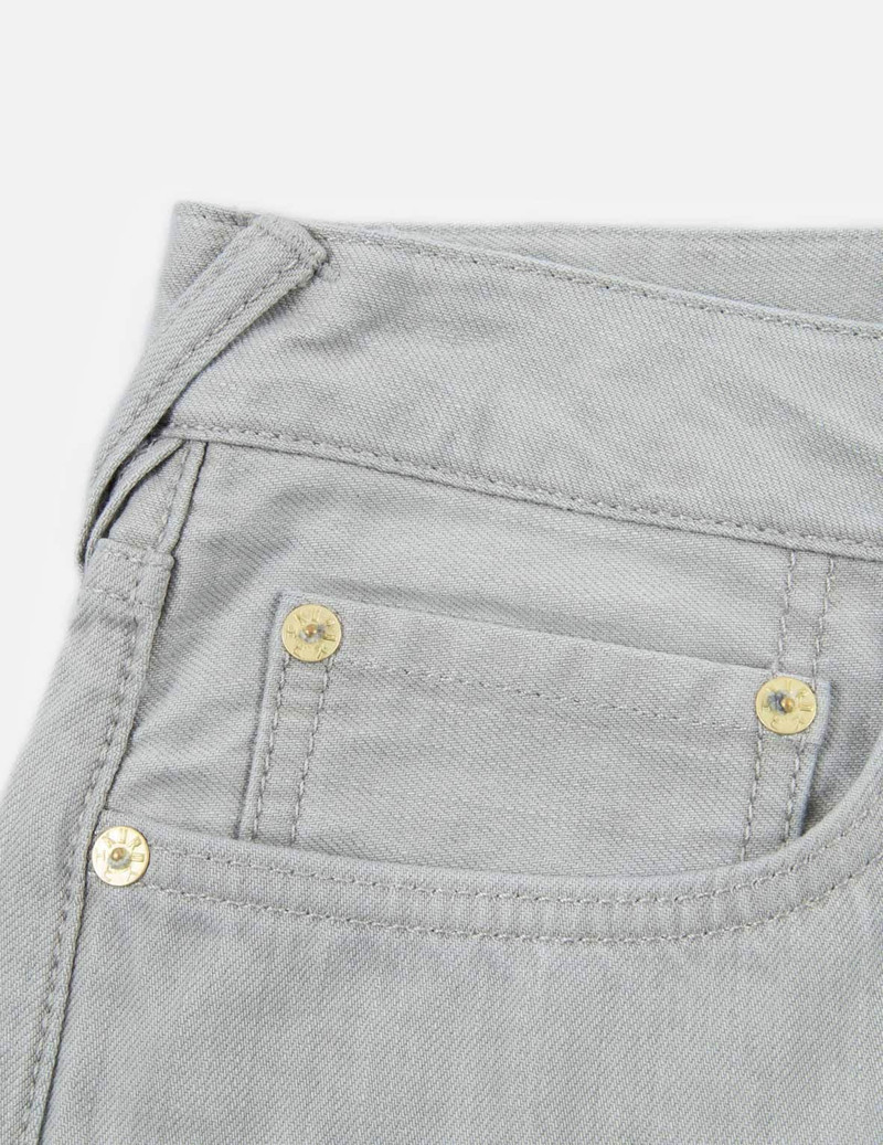 Logo Embroidery Drop-crotch Cropped-fit Denim Jeans #2027 10