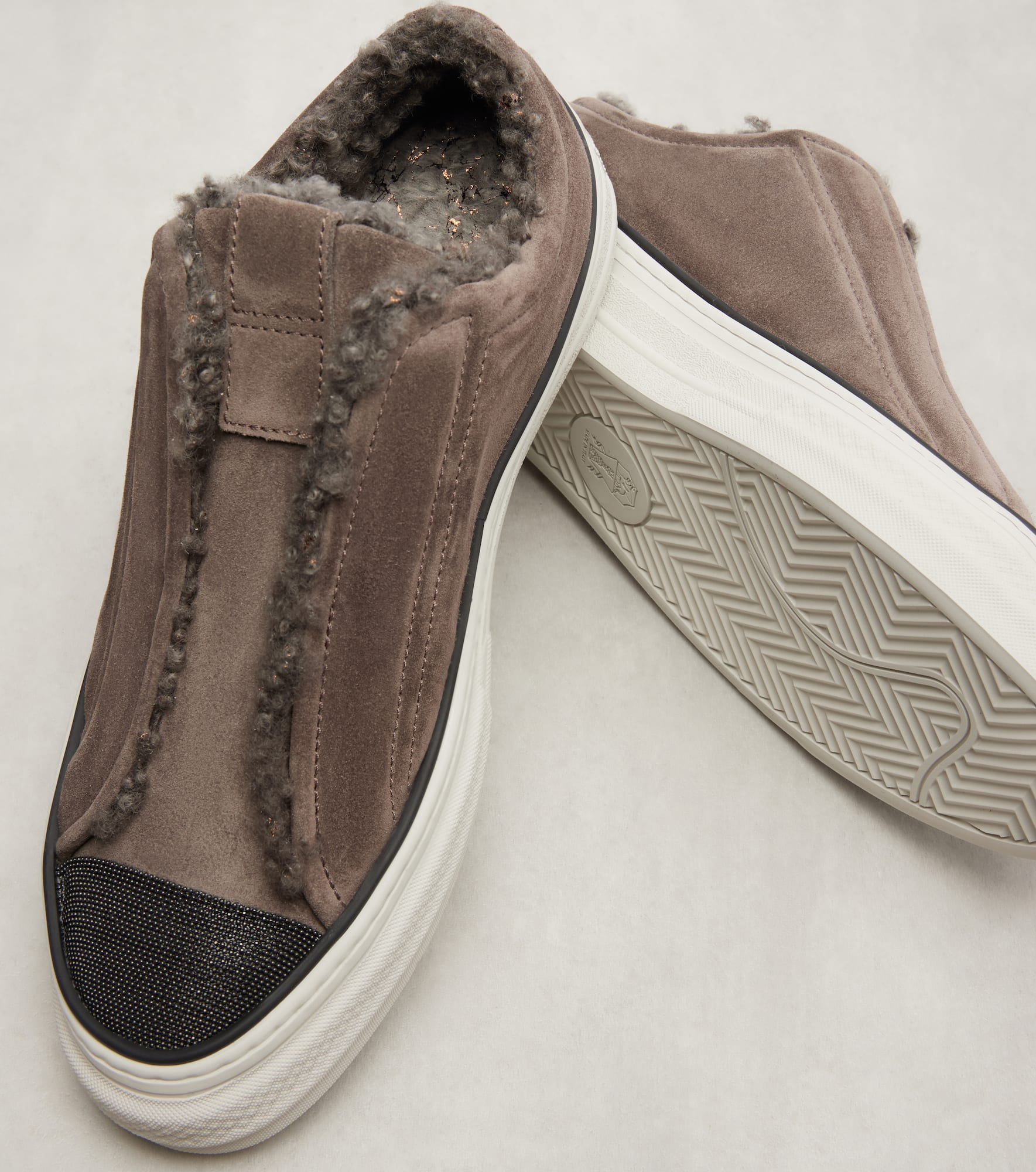Monili suede slip-on shoes - 5