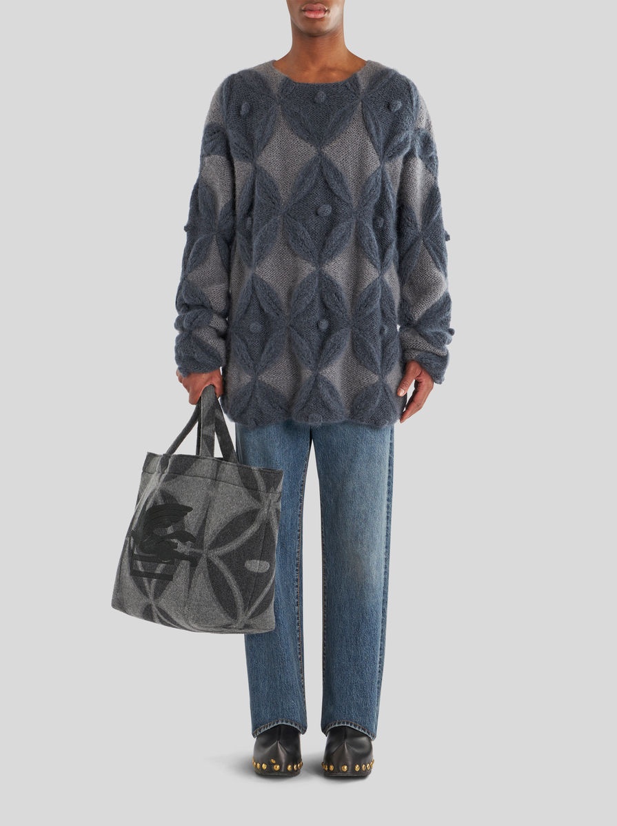 OVERSIZE JUMPER WITH GEOMETRIC PATTERN - 4