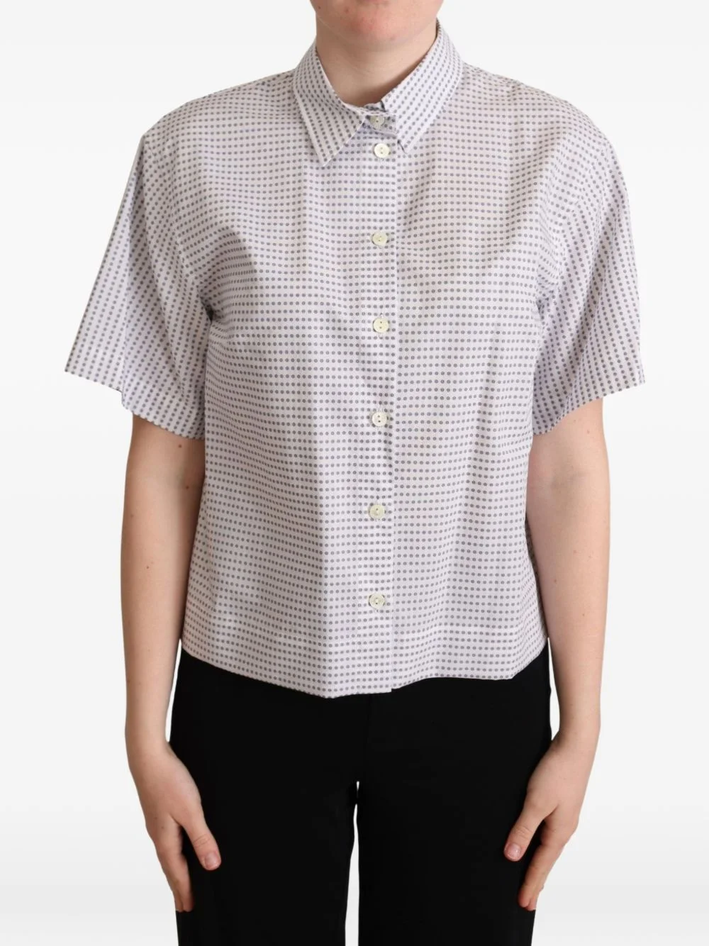 polka-dot poplin shirt - 1