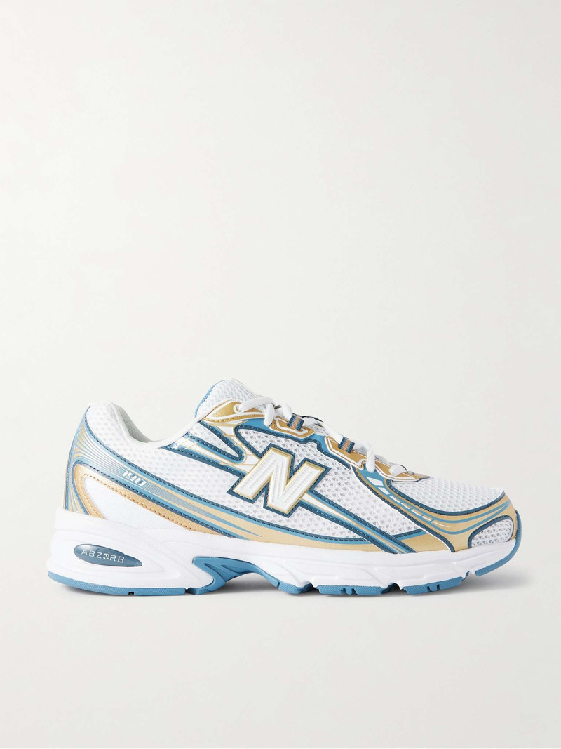 740 Metallic-Trimmed Mesh Sneakers - 1