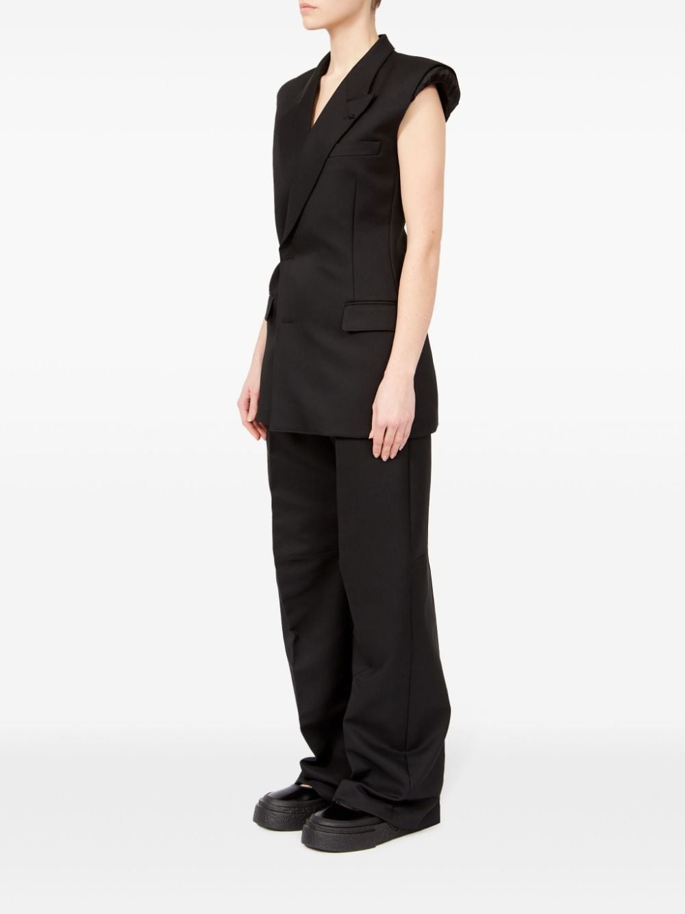 raw-cut edge waistcoat - 6