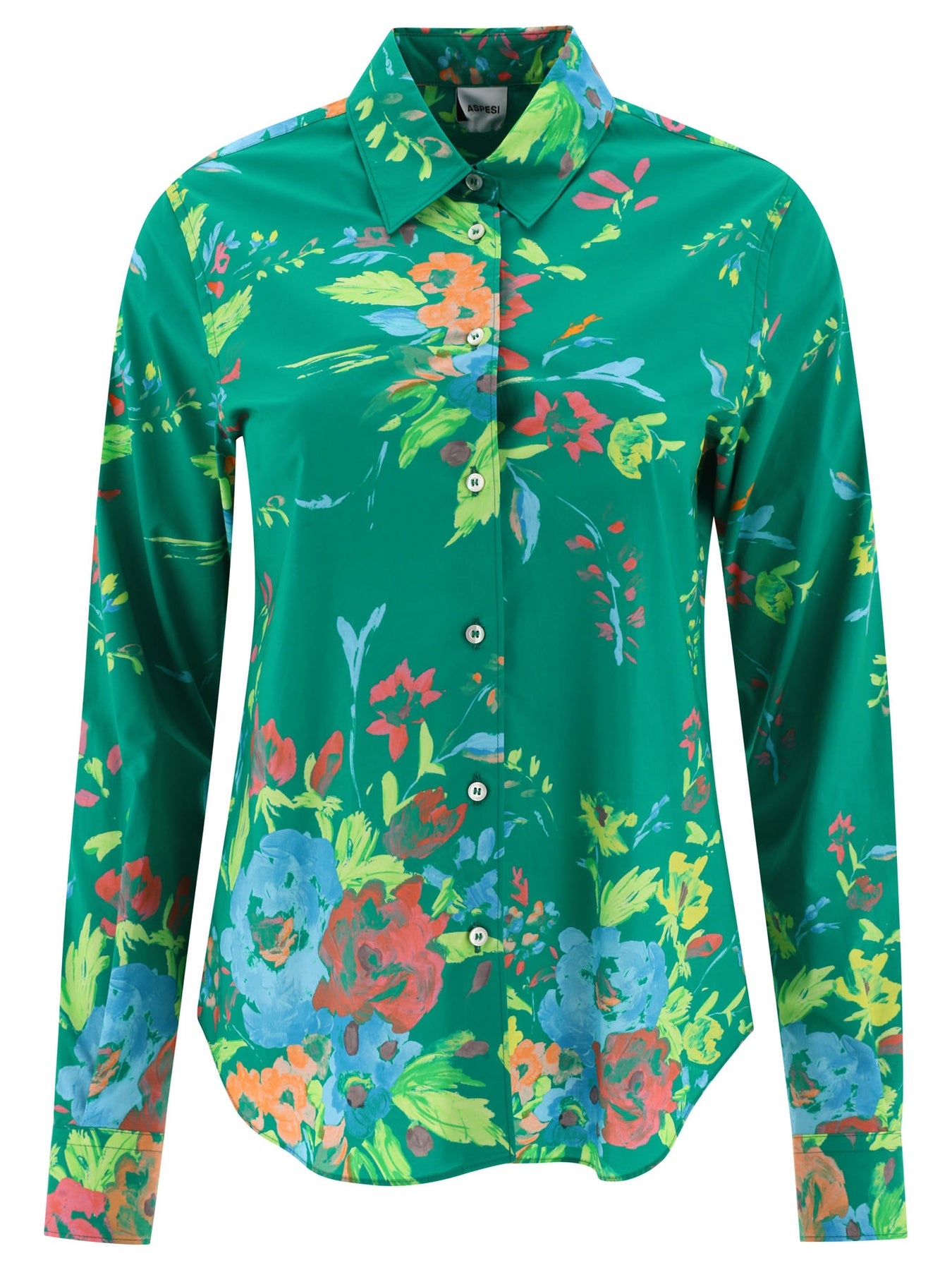 Shirt With Floral Print Shirts Green - 1