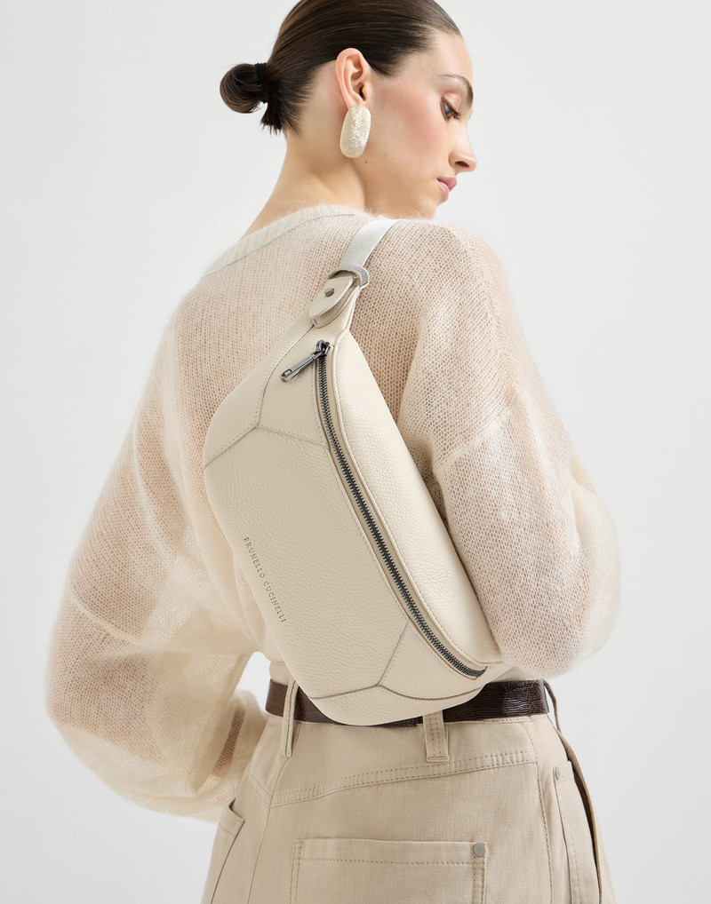 BC Duo belt bag in grained soft leather with monili 4
