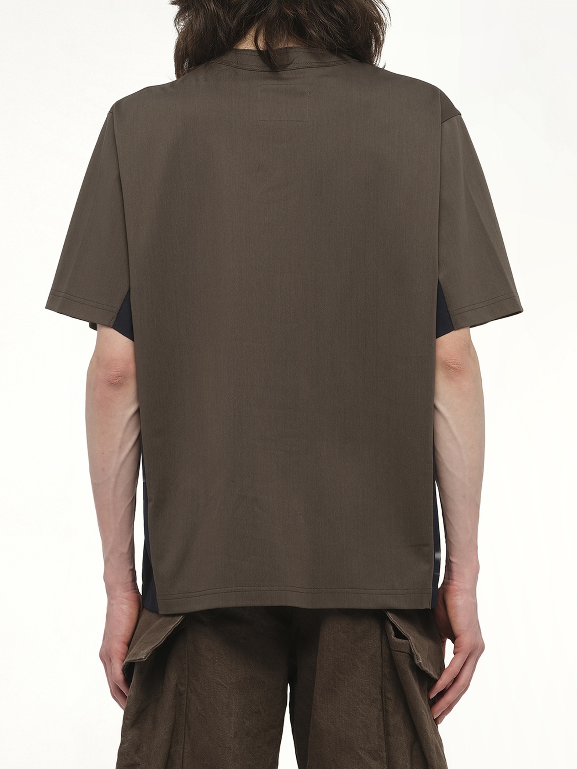 Suiting x Cotton Jersey T-Shirt in Khaki/Navy - 6