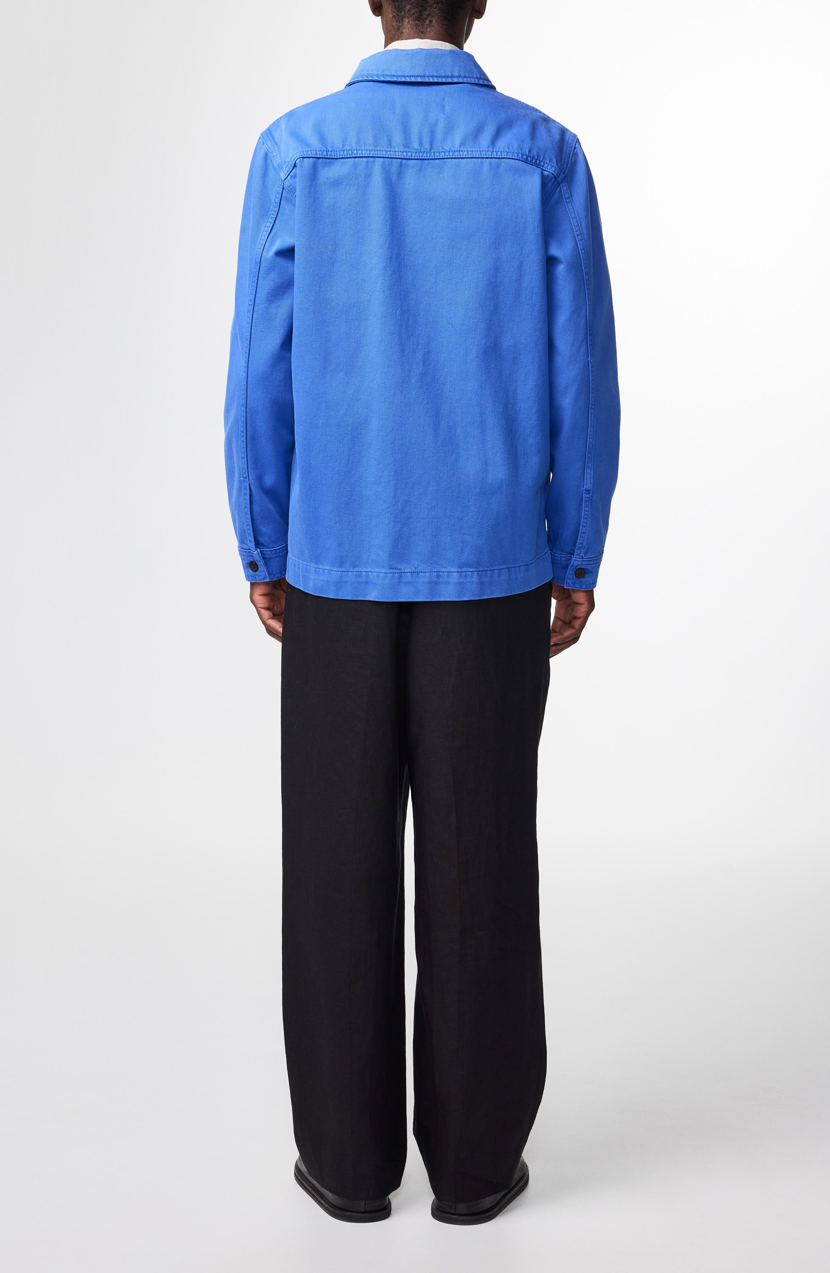NN07 1874 Ollie Organic Cotton Denim Button-Up Overshirt in Blue Quartz at Nordstrom - 7
