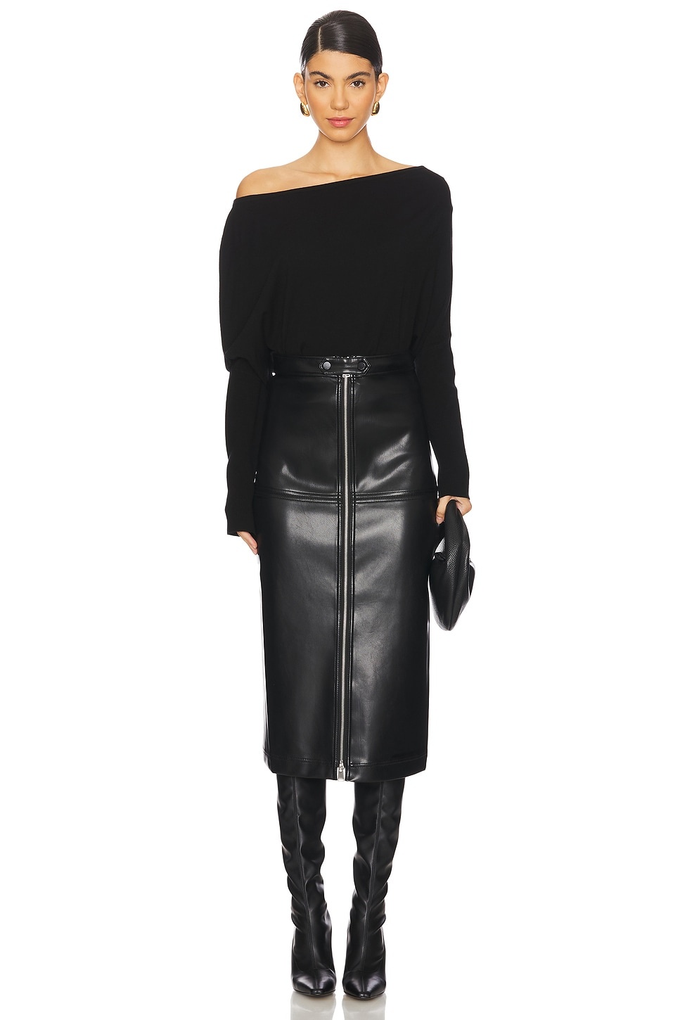 Lavina Draped Off Shoulder Sweater - 4