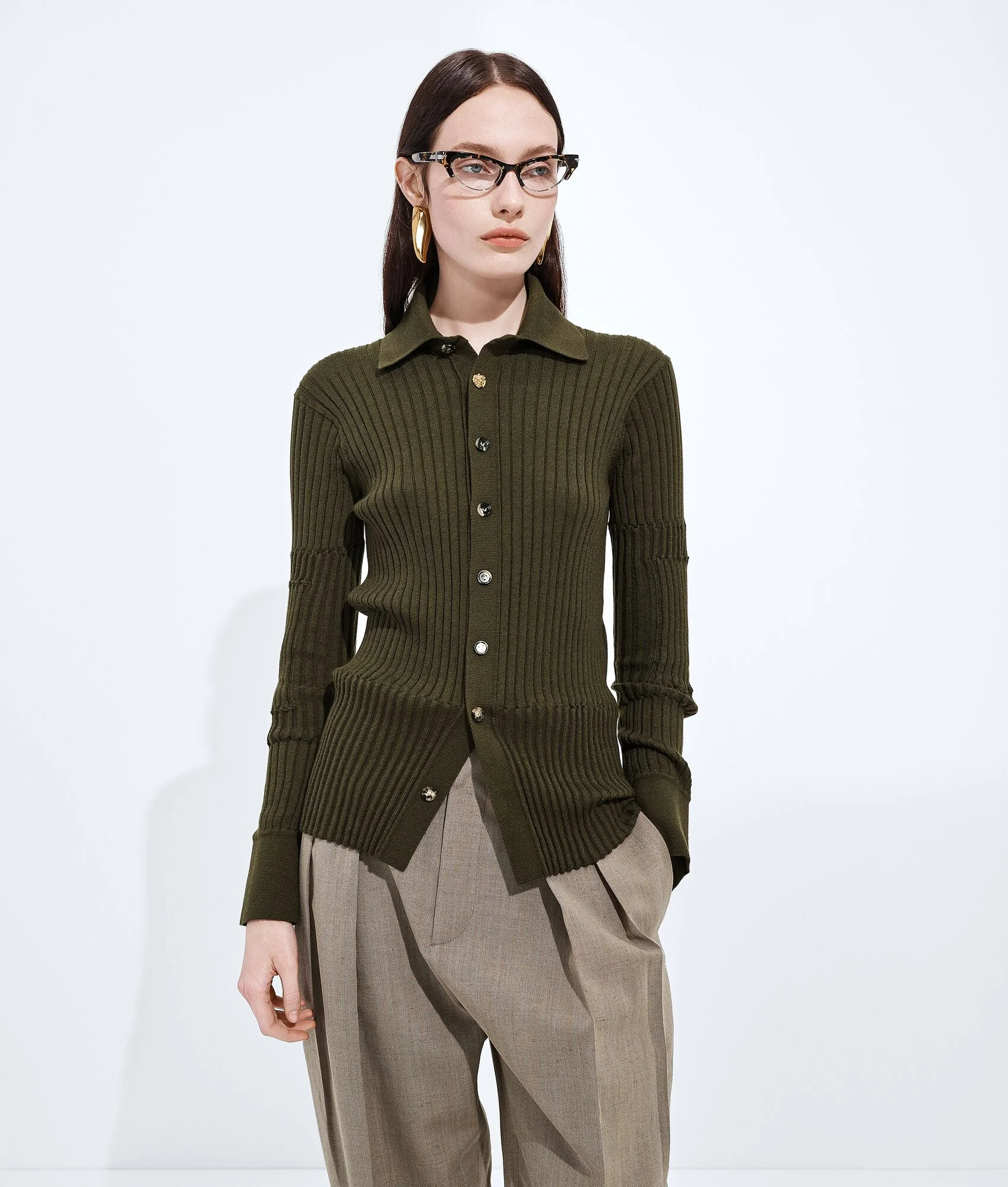Cashmere And Silk Rib Shirt - 1