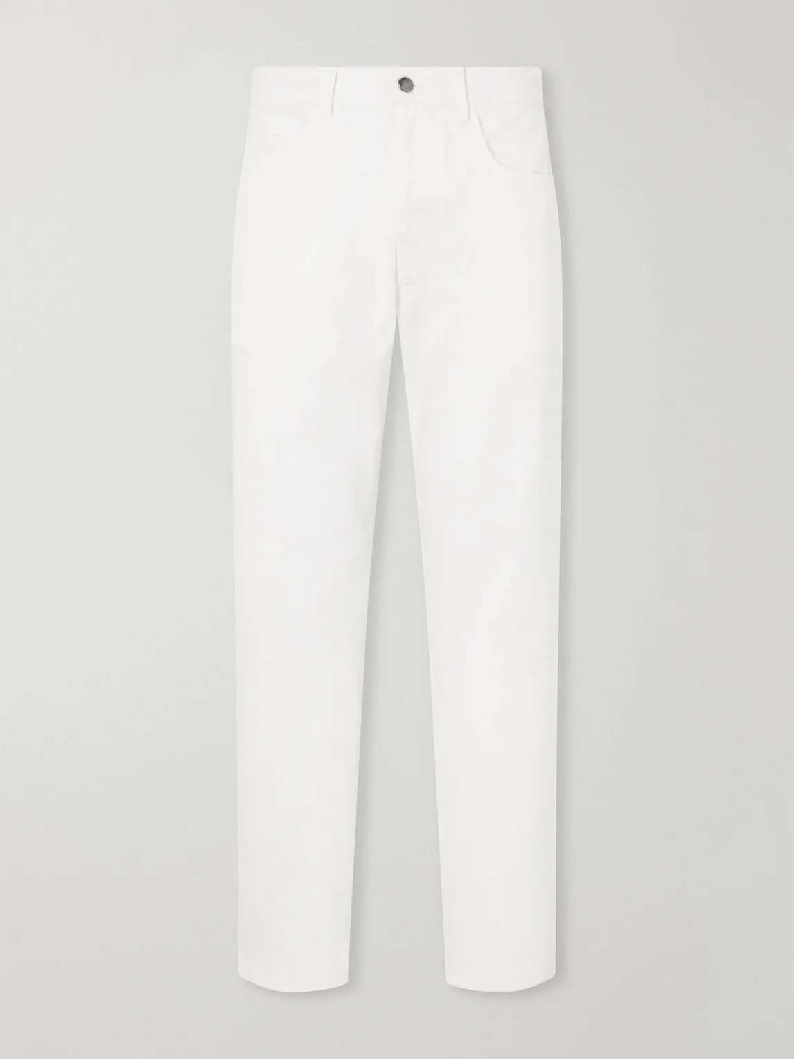 Straight-Leg Cotton-Twill Trousers - 1