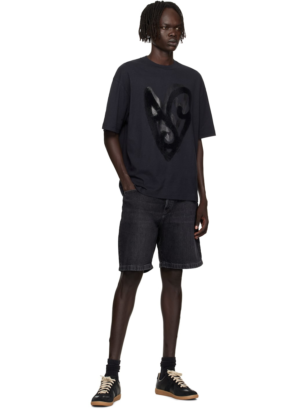Black Logo Relaxed Fit T-shirt - 4