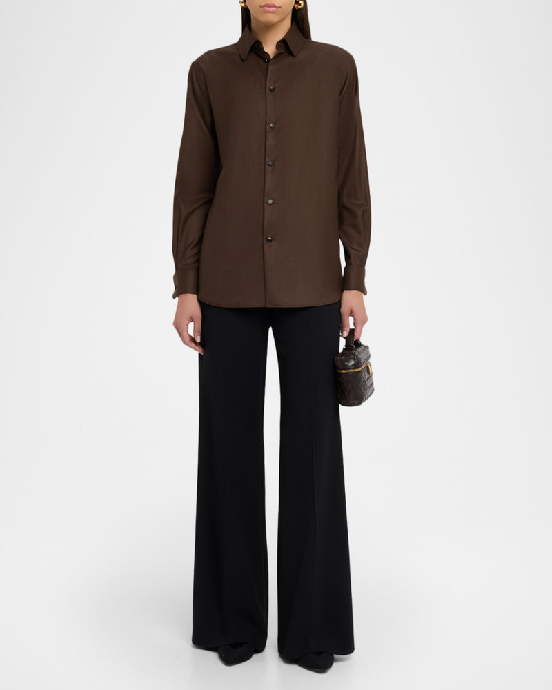 AKRIS Double-Face Wool Bootcut Trousers outlook