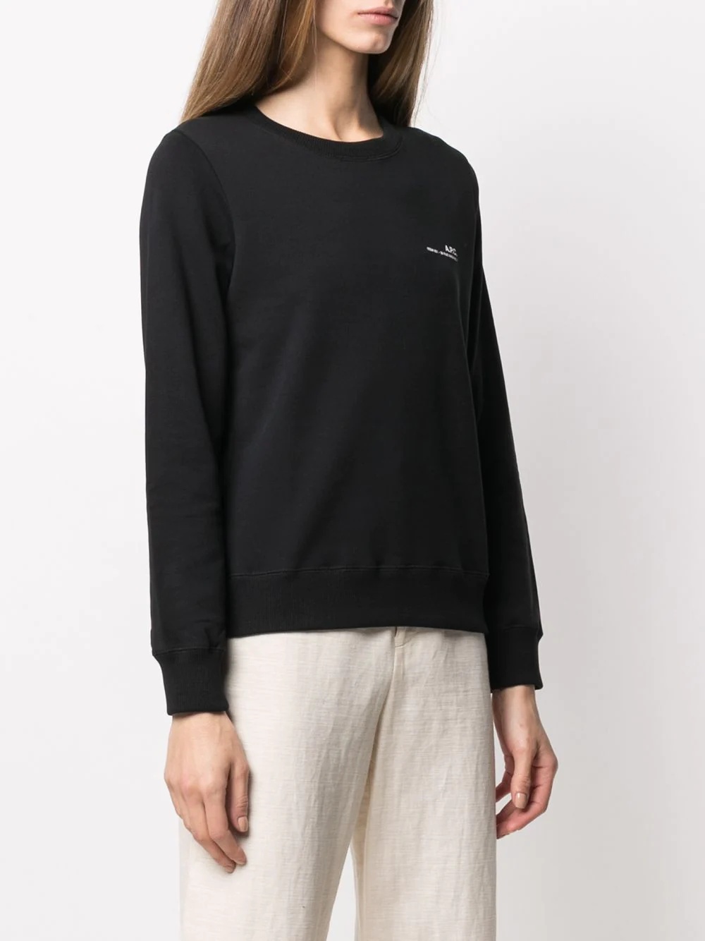logo-print cotton sweatshirt - 3