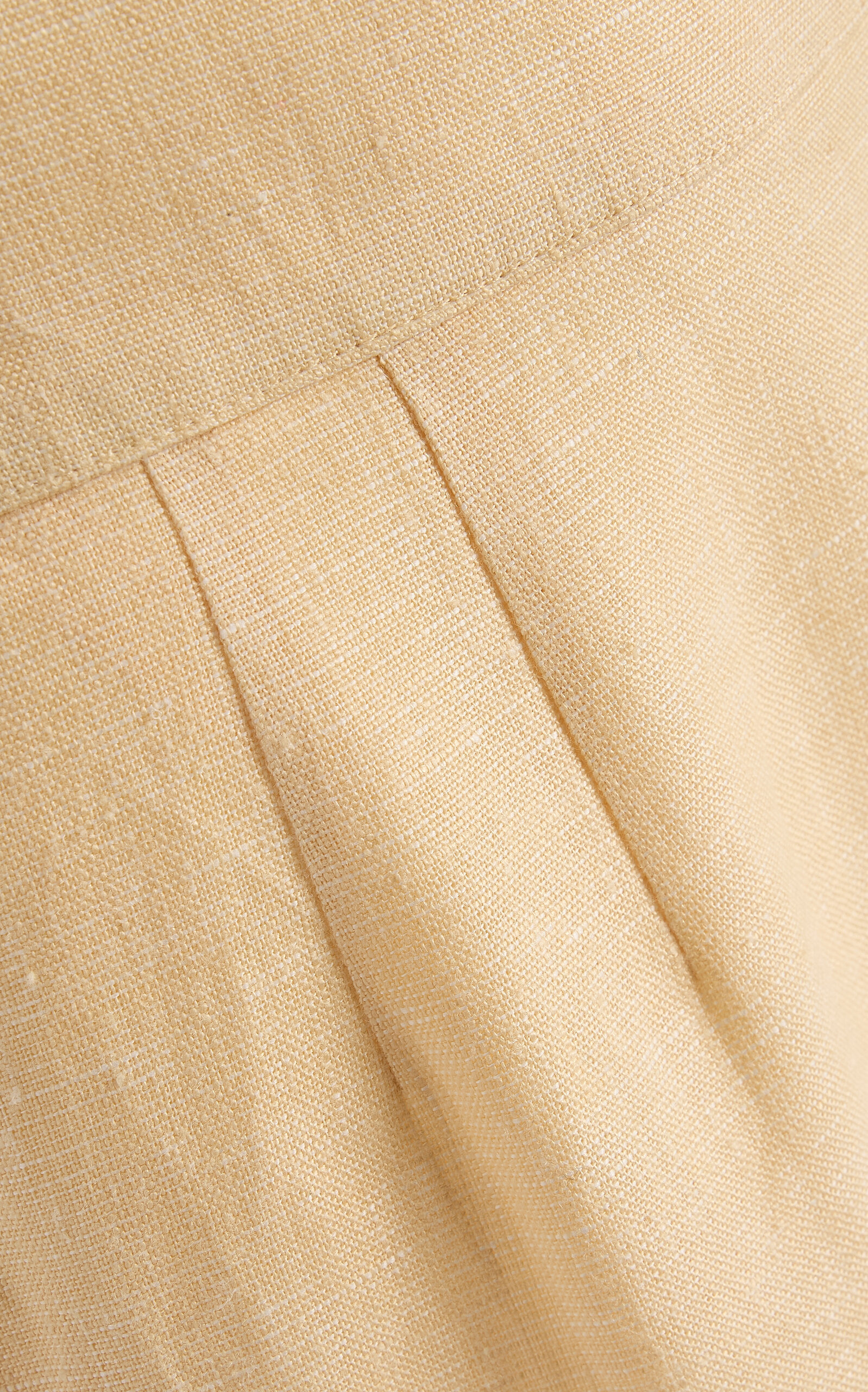 Essie Fringed Linen Column Skirt yellow - 5