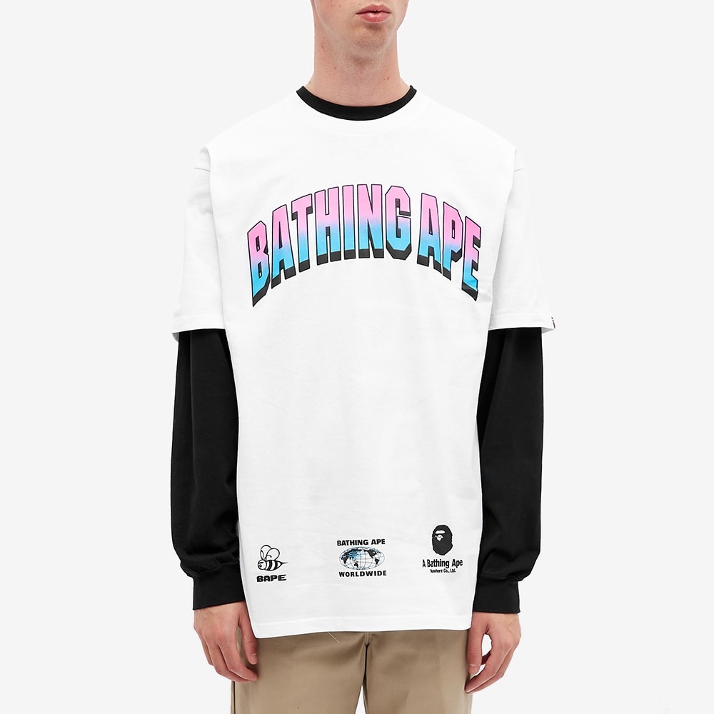 A Bathing Ape Gradient College Relaxed Tee - 4